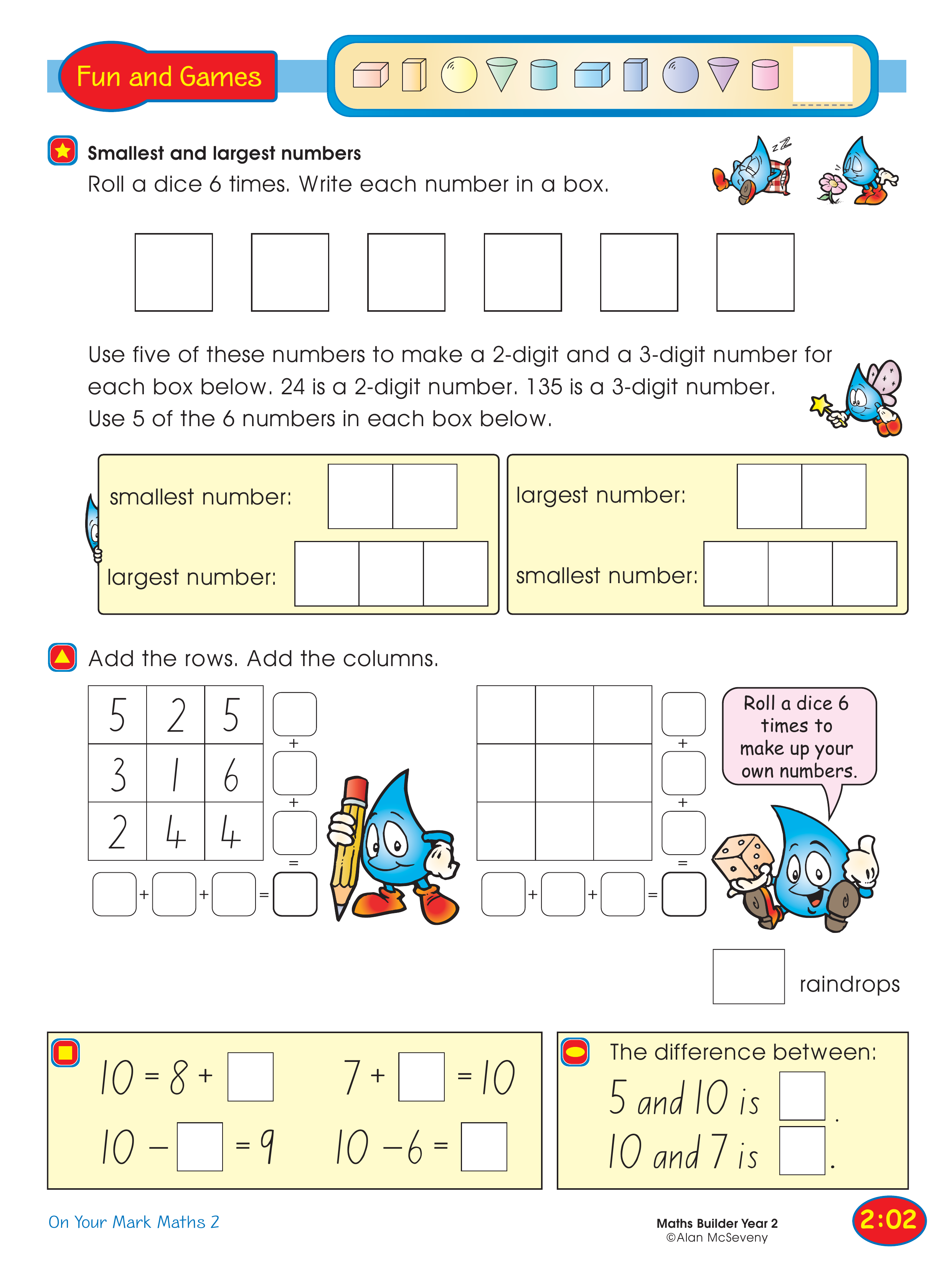 Smallest and largest numbers — worksheet preview