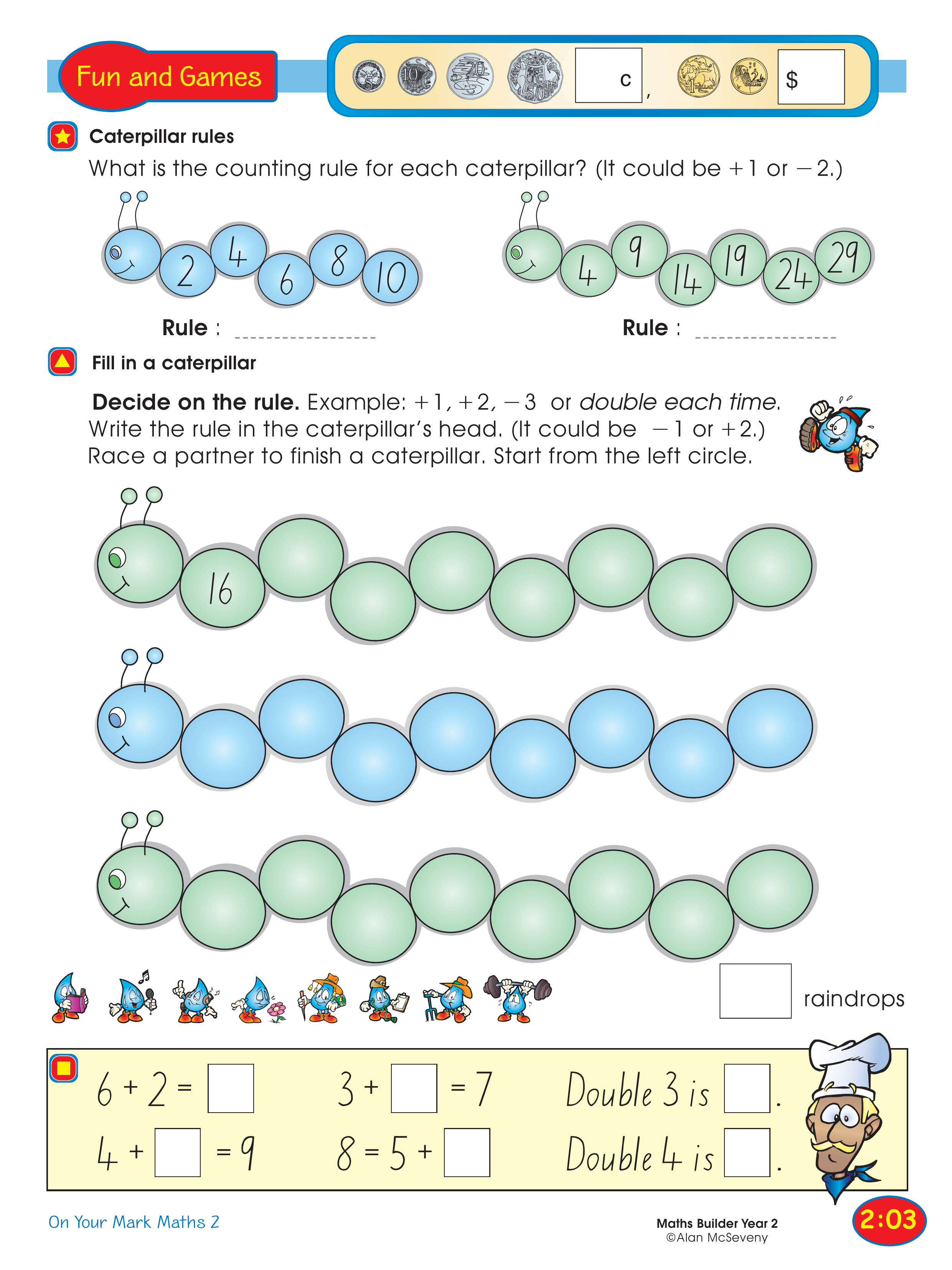 Caterpillar rules — worksheet preview
