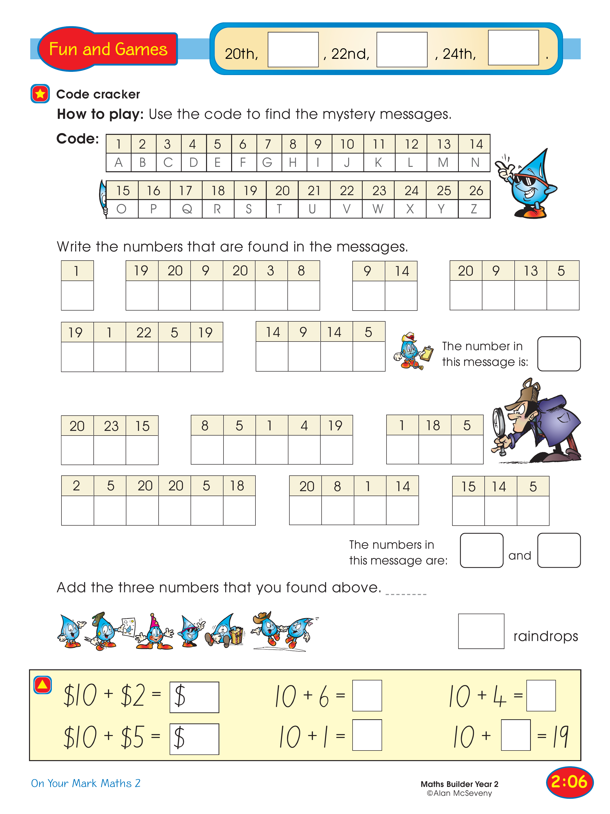 Code cracker — worksheet preview