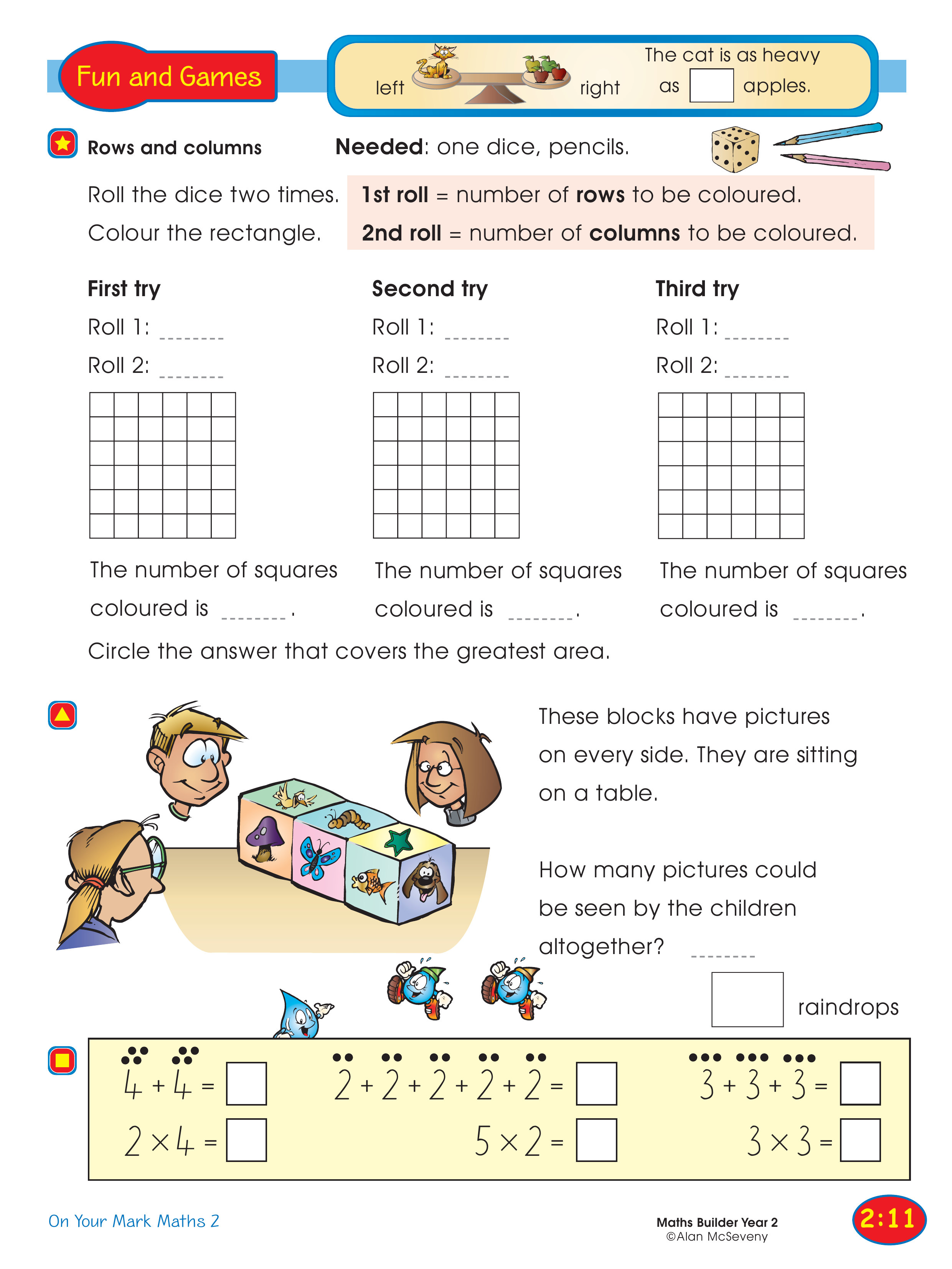 Rows and columns — worksheet preview