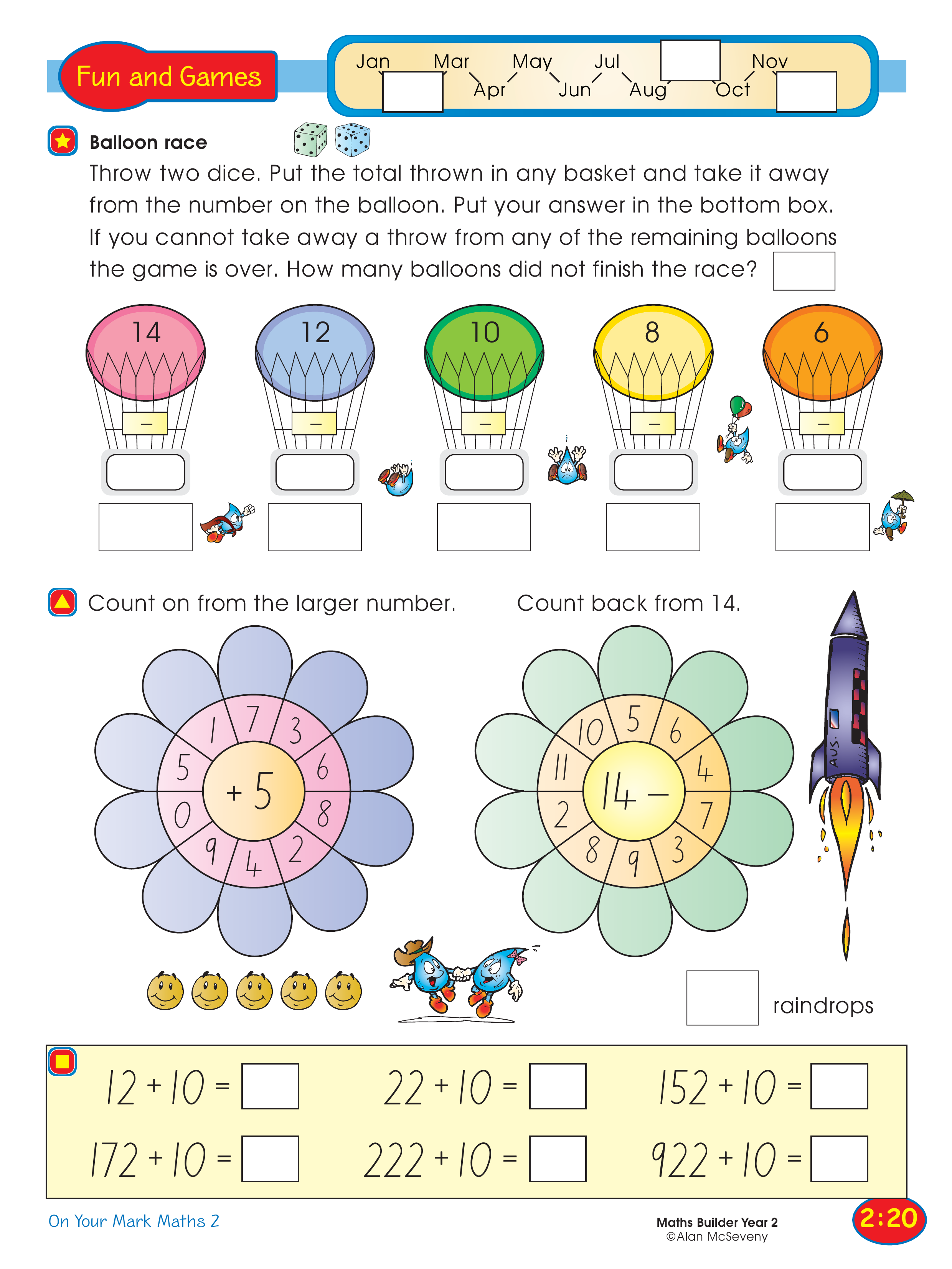 Balloon race — worksheet preview