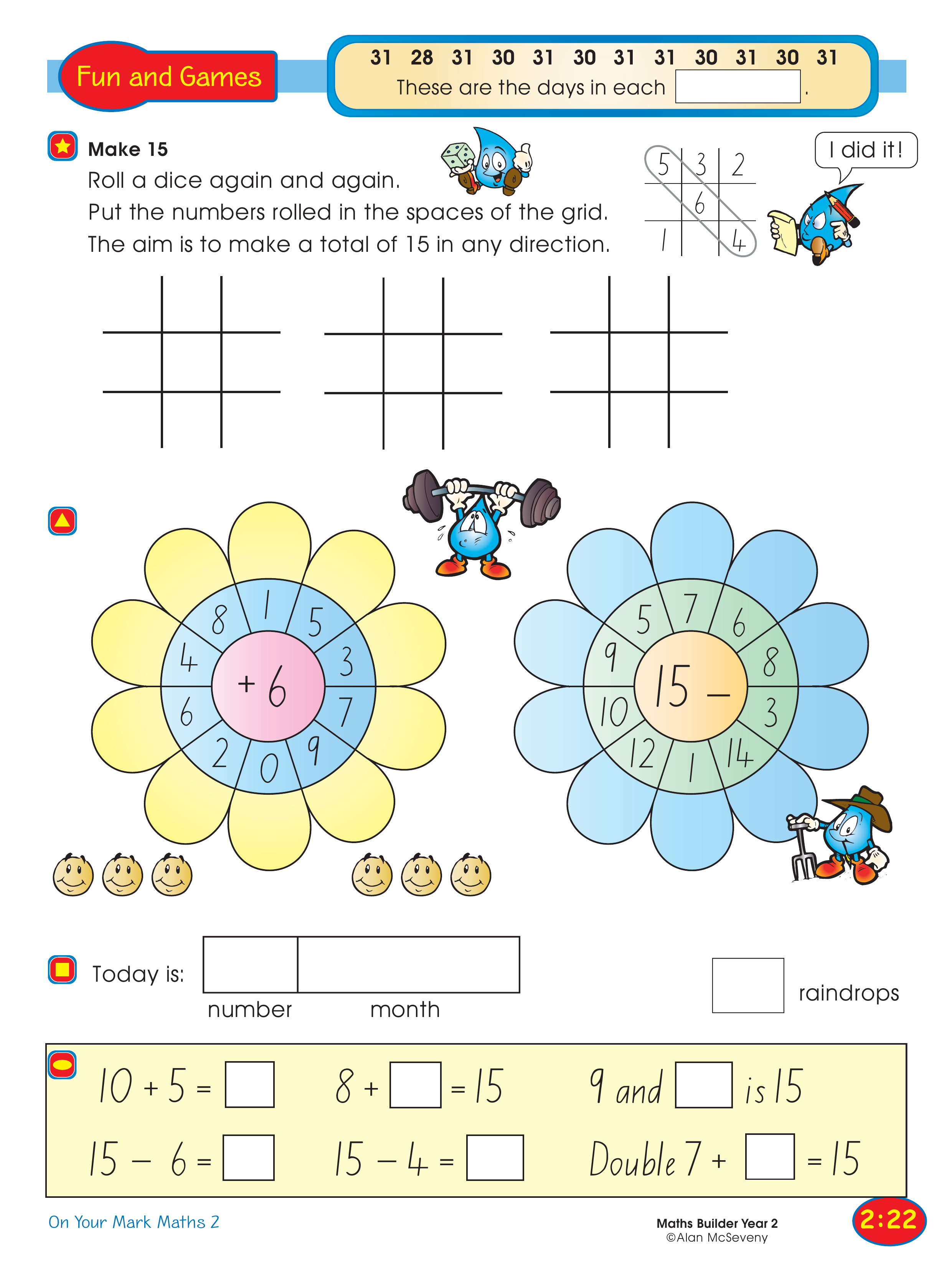 Make 15 — worksheet preview