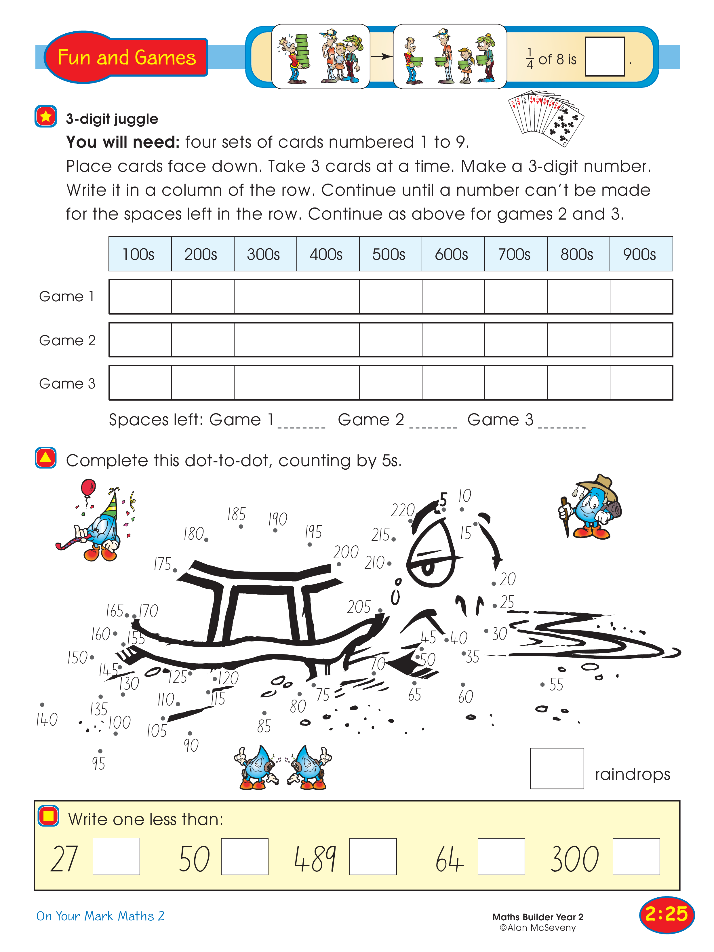 3-digit juggle — worksheet preview