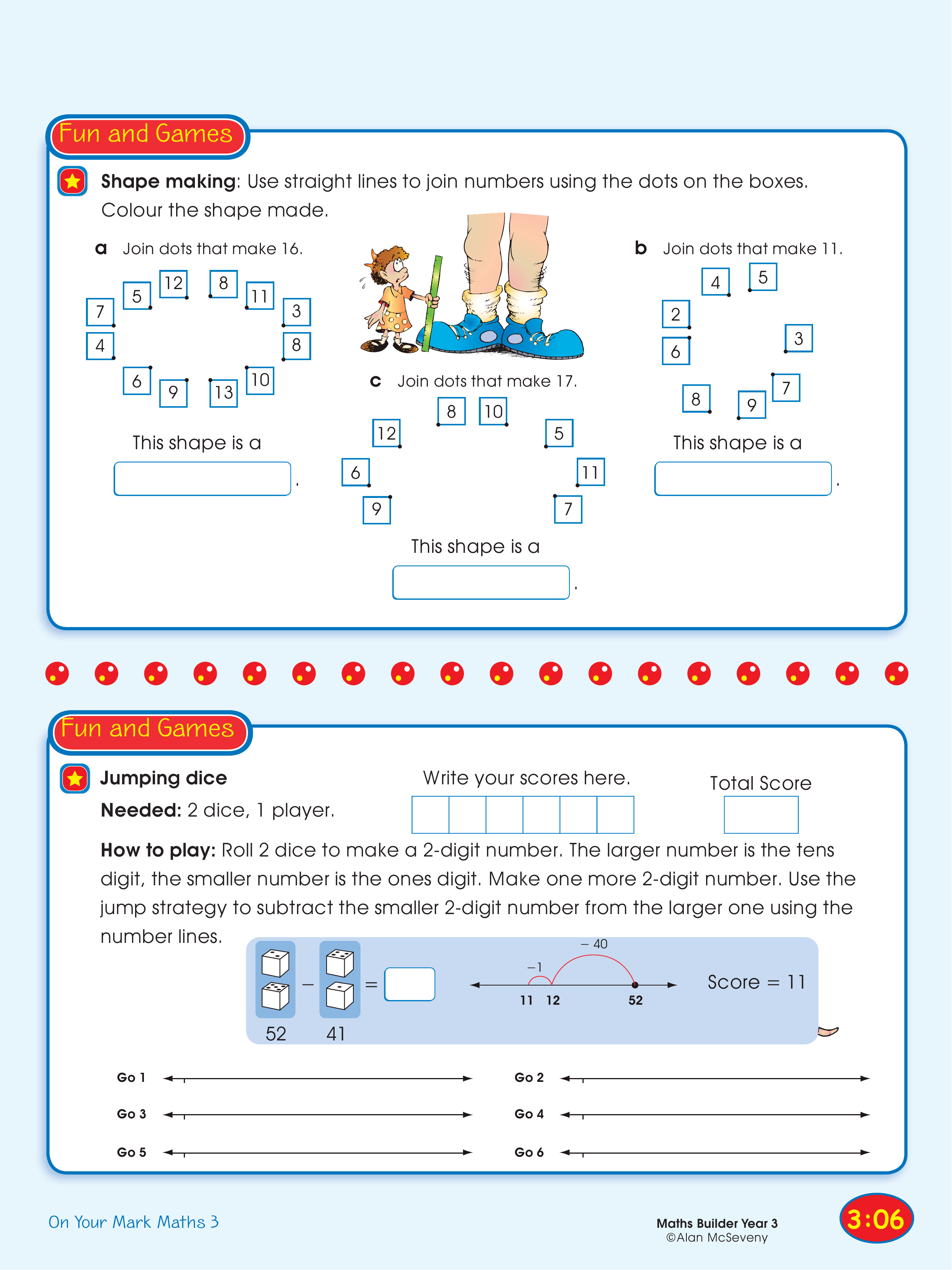 Shape making/Jumping dice — worksheet preview