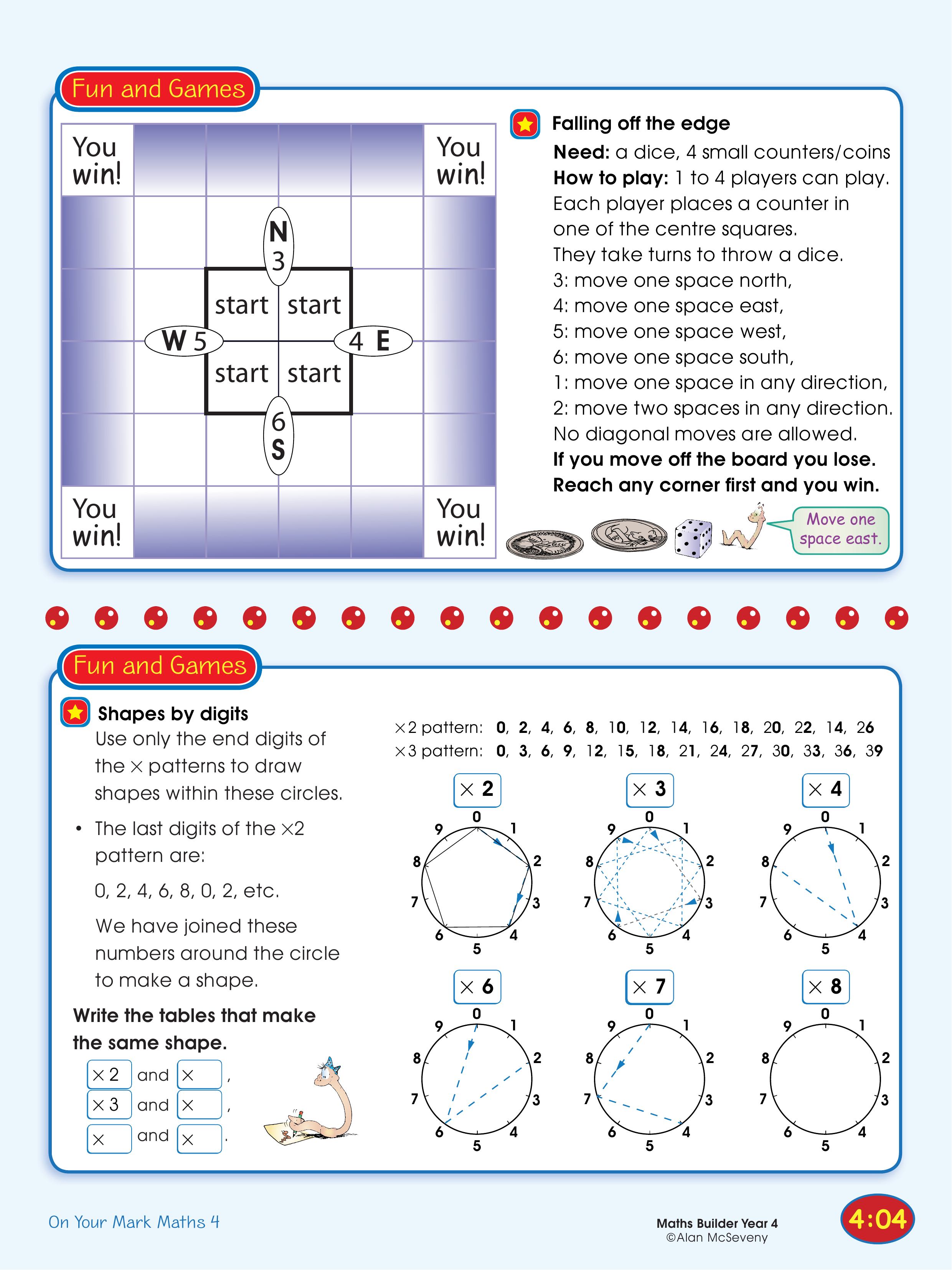 Falling off the edge/Shapes by digits — worksheet preview