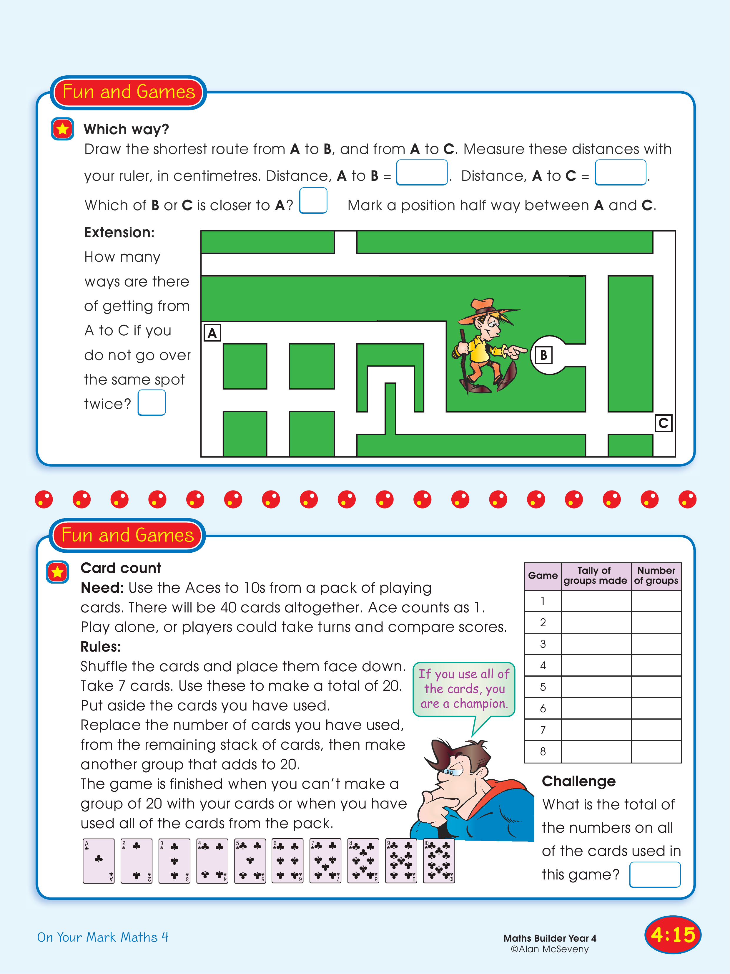Which way?/Card count — worksheet preview