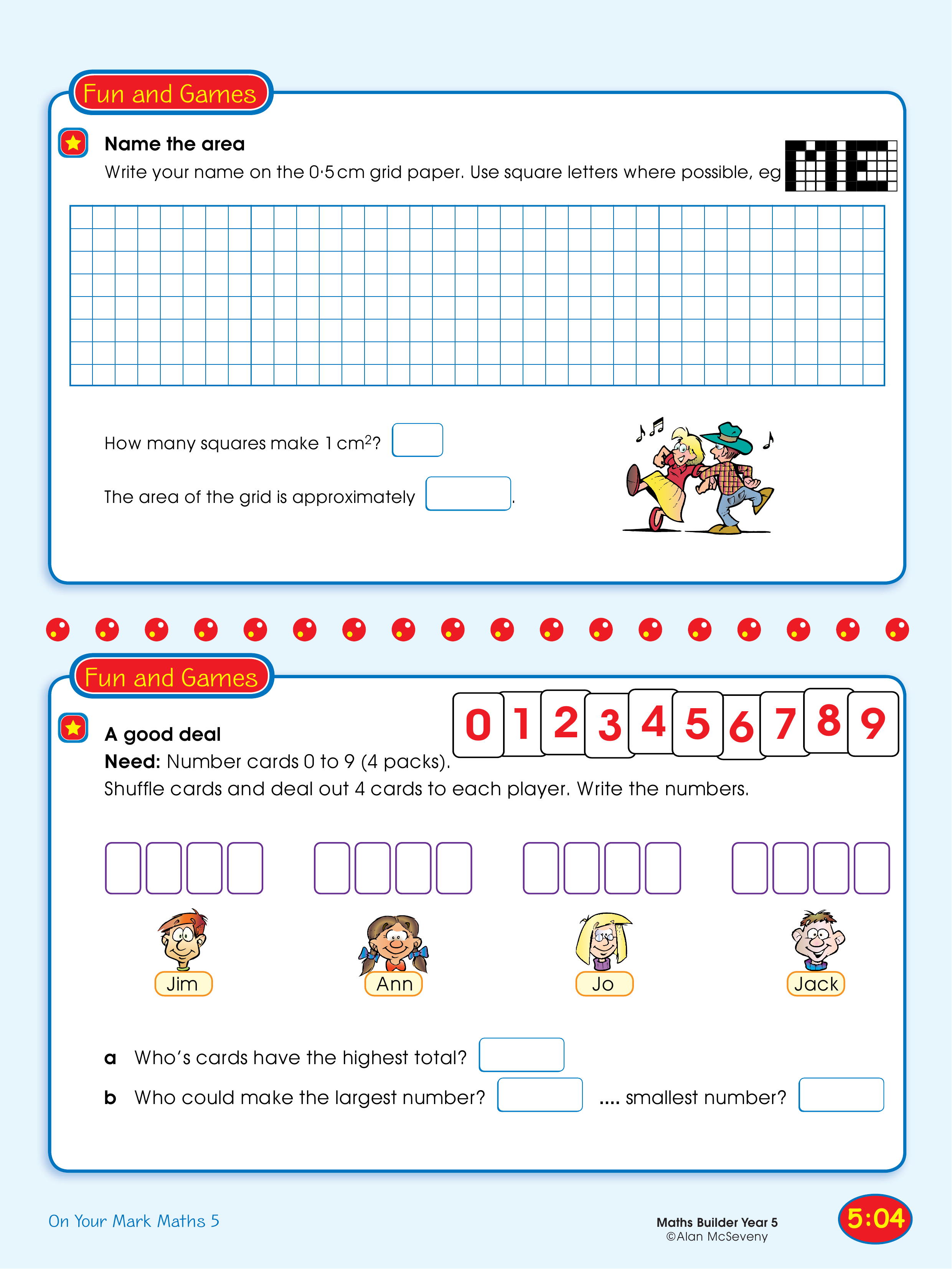 Name the area/A good deal — worksheet preview