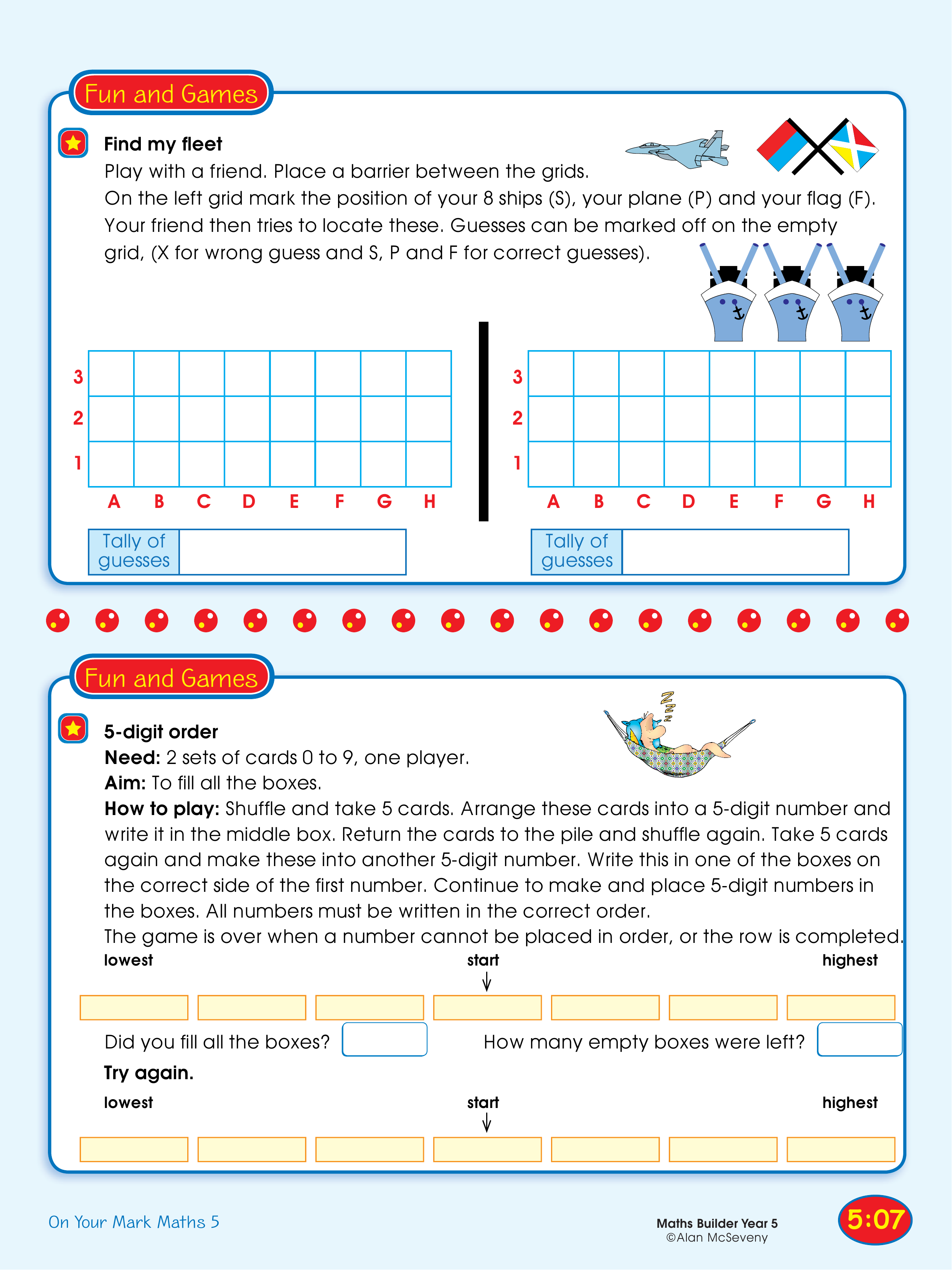 Find my fleet/5-digit order — worksheet preview