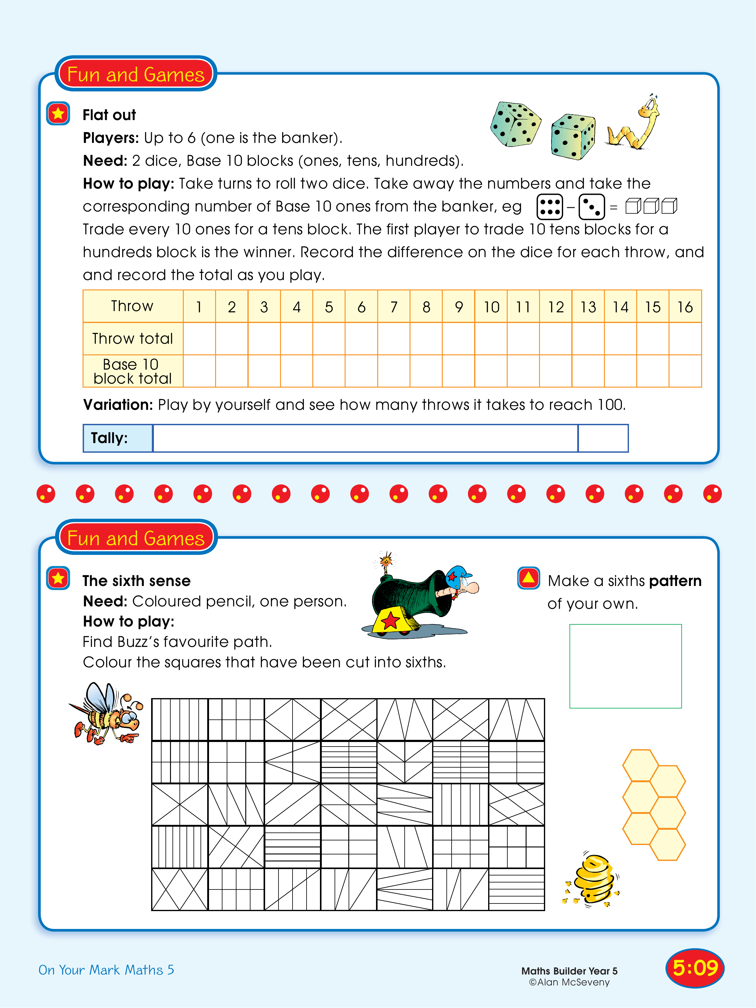 Flat out/The sixth sense — worksheet preview