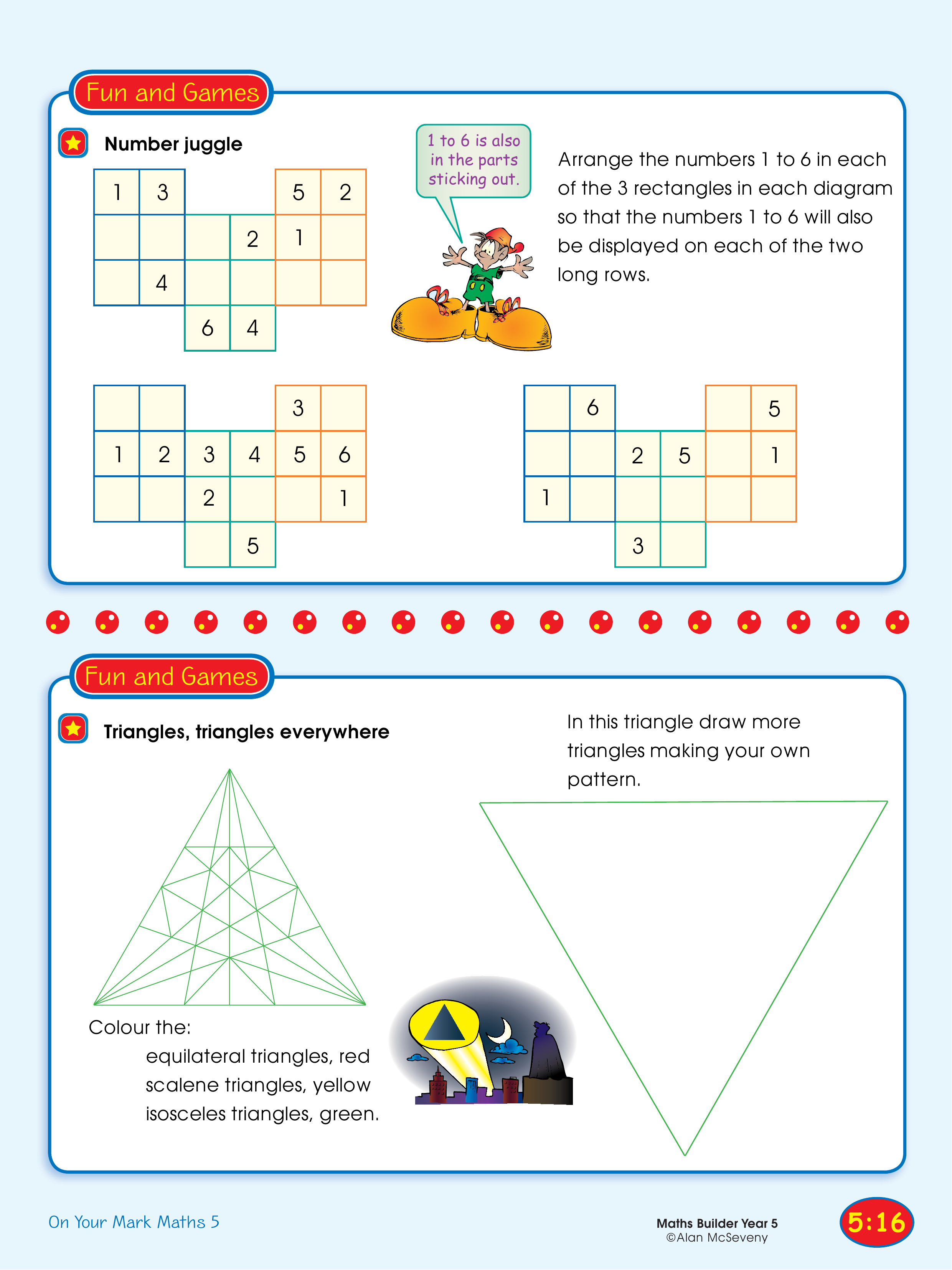 Number juggle/Triangles, triangles everywhere — worksheet preview