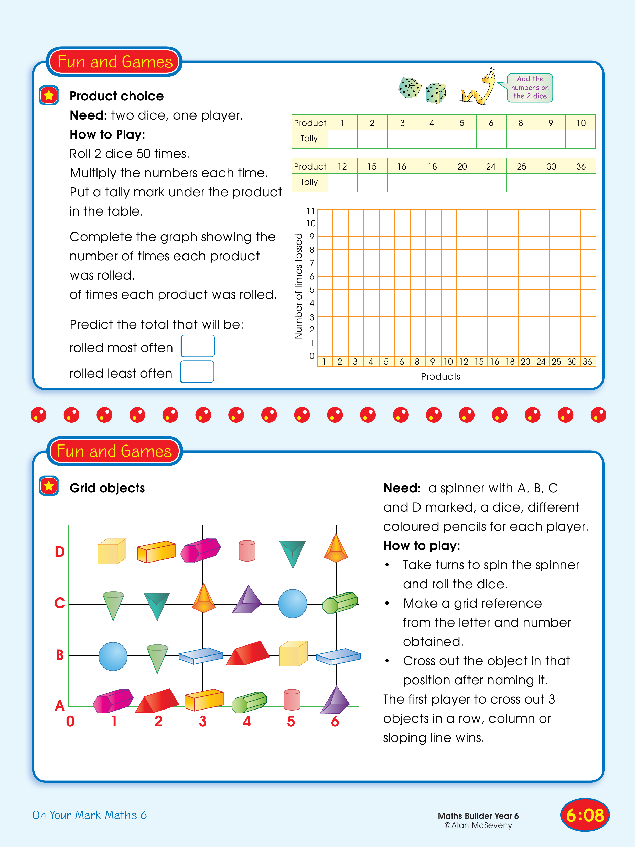 Product choice/Grid objects — worksheet preview
