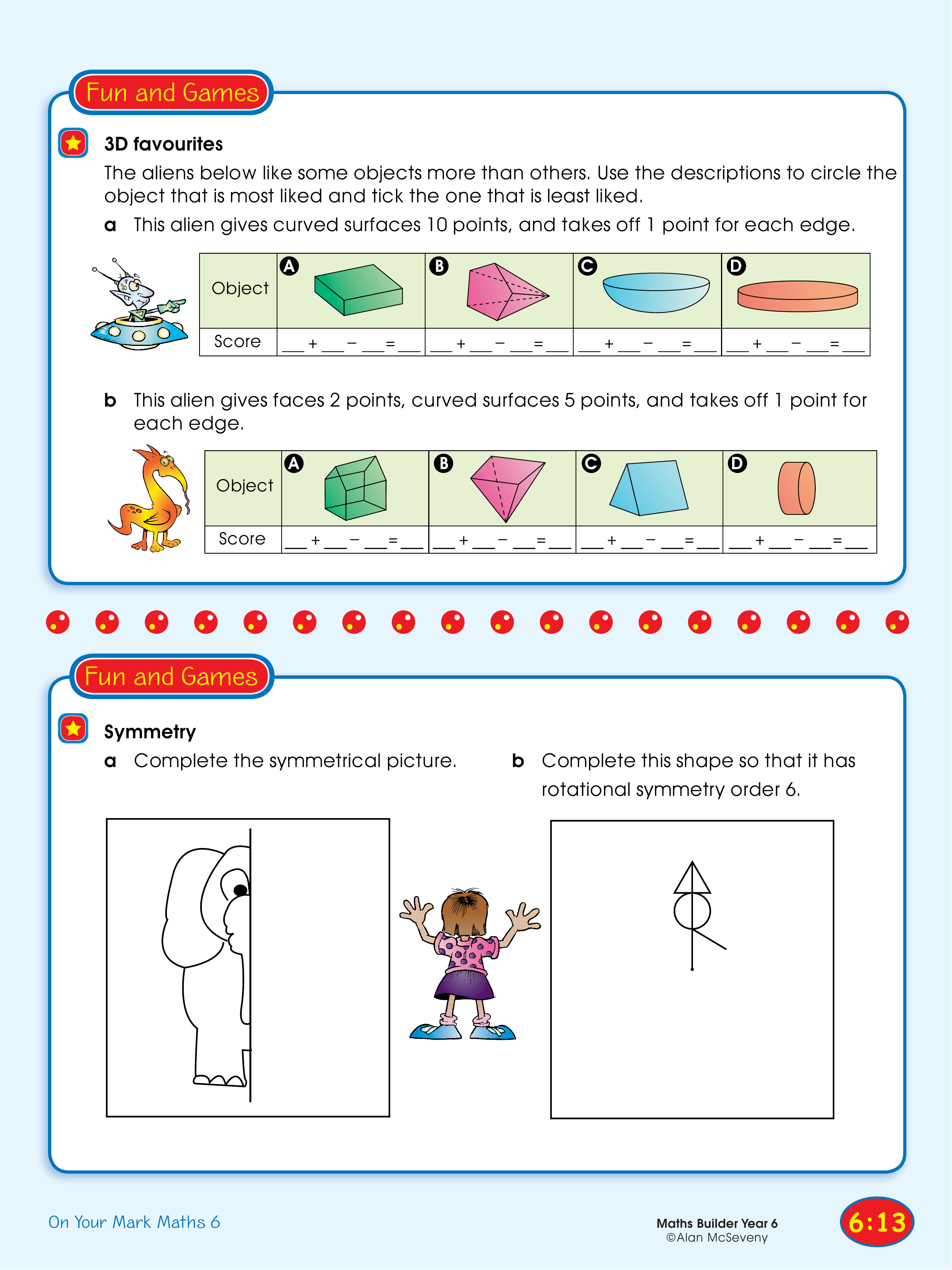 3D favourites/Symmetry — worksheet preview