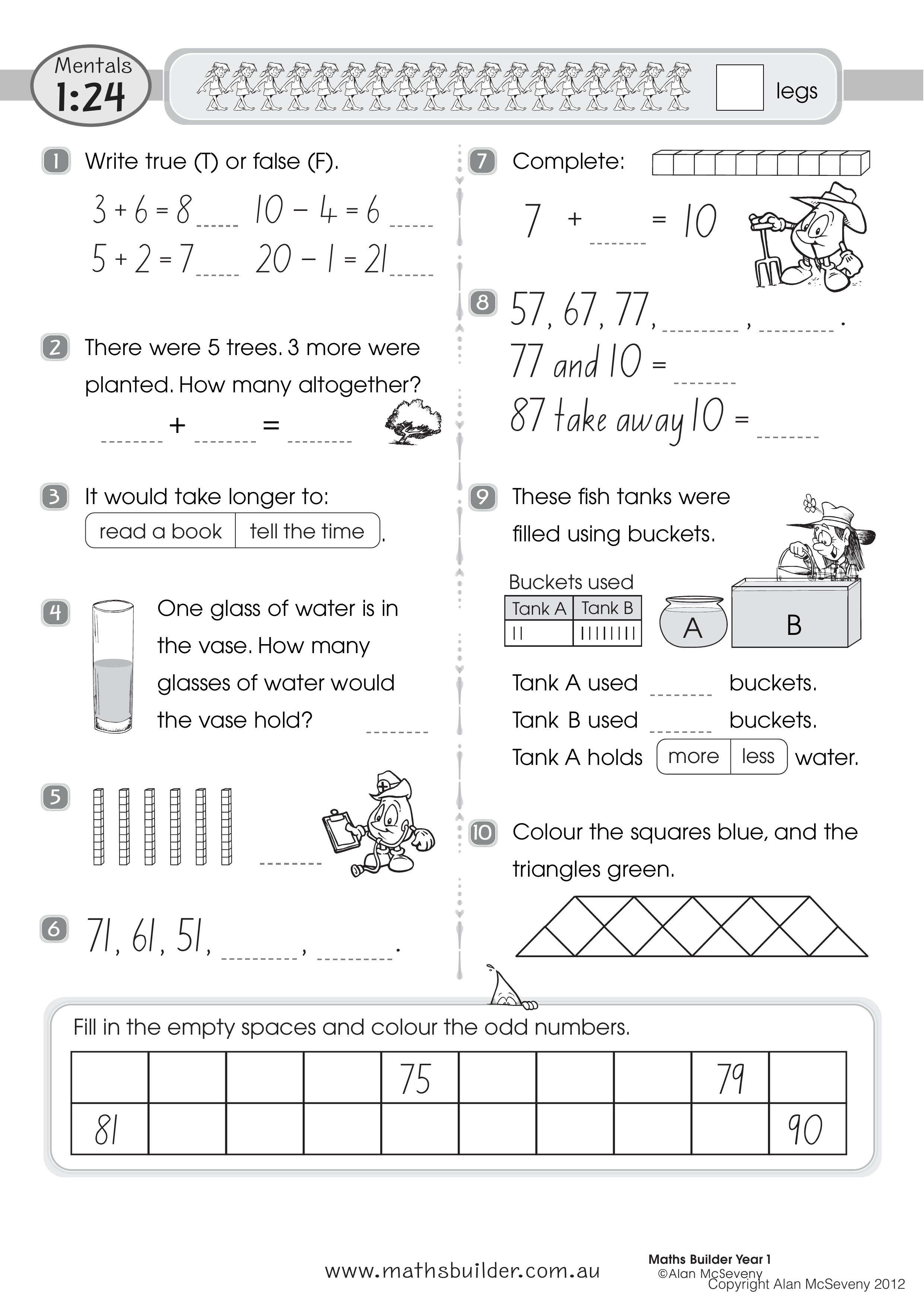 Mentals 1:24 — worksheet preview