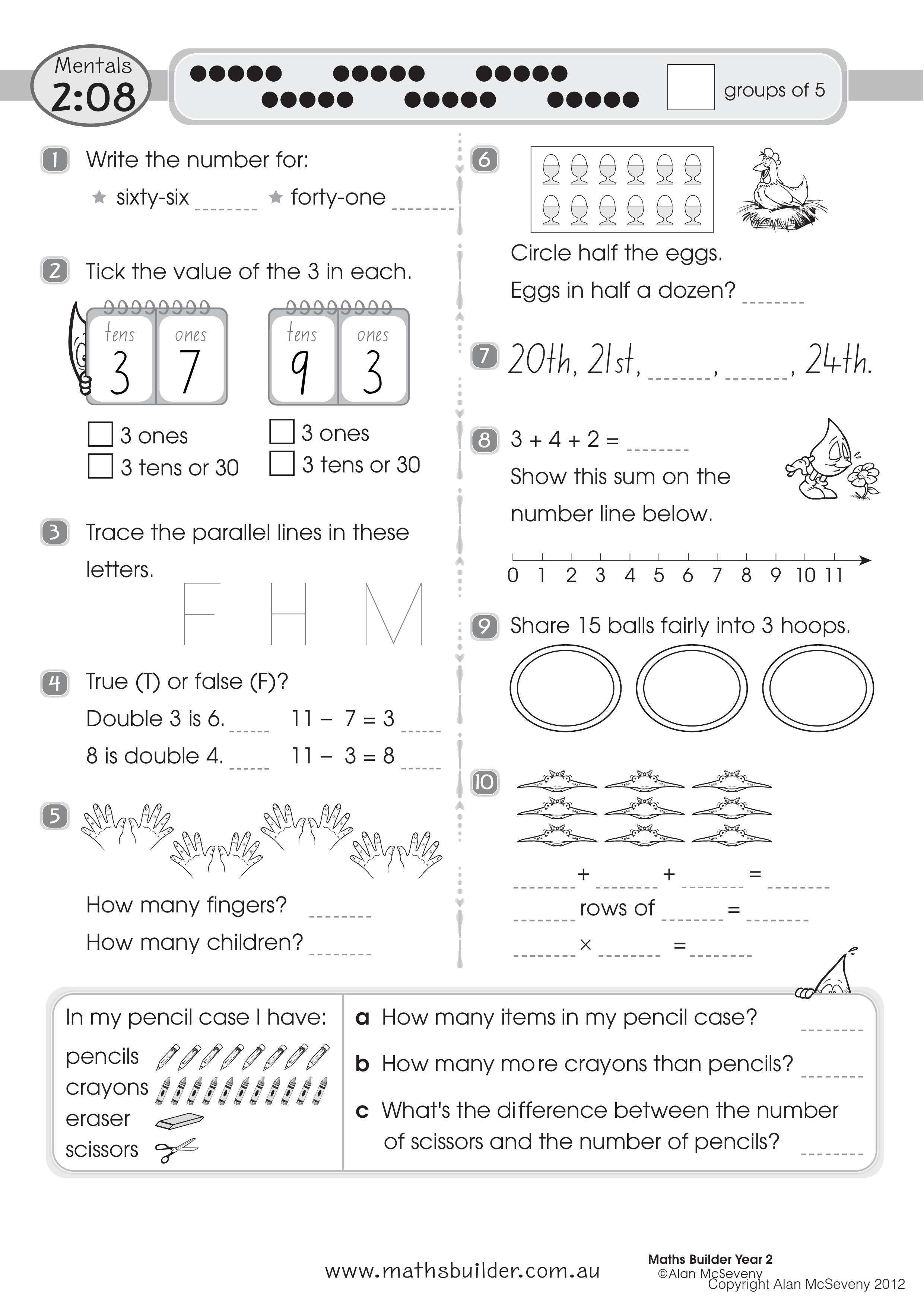 Mentals 2:08 — worksheet preview