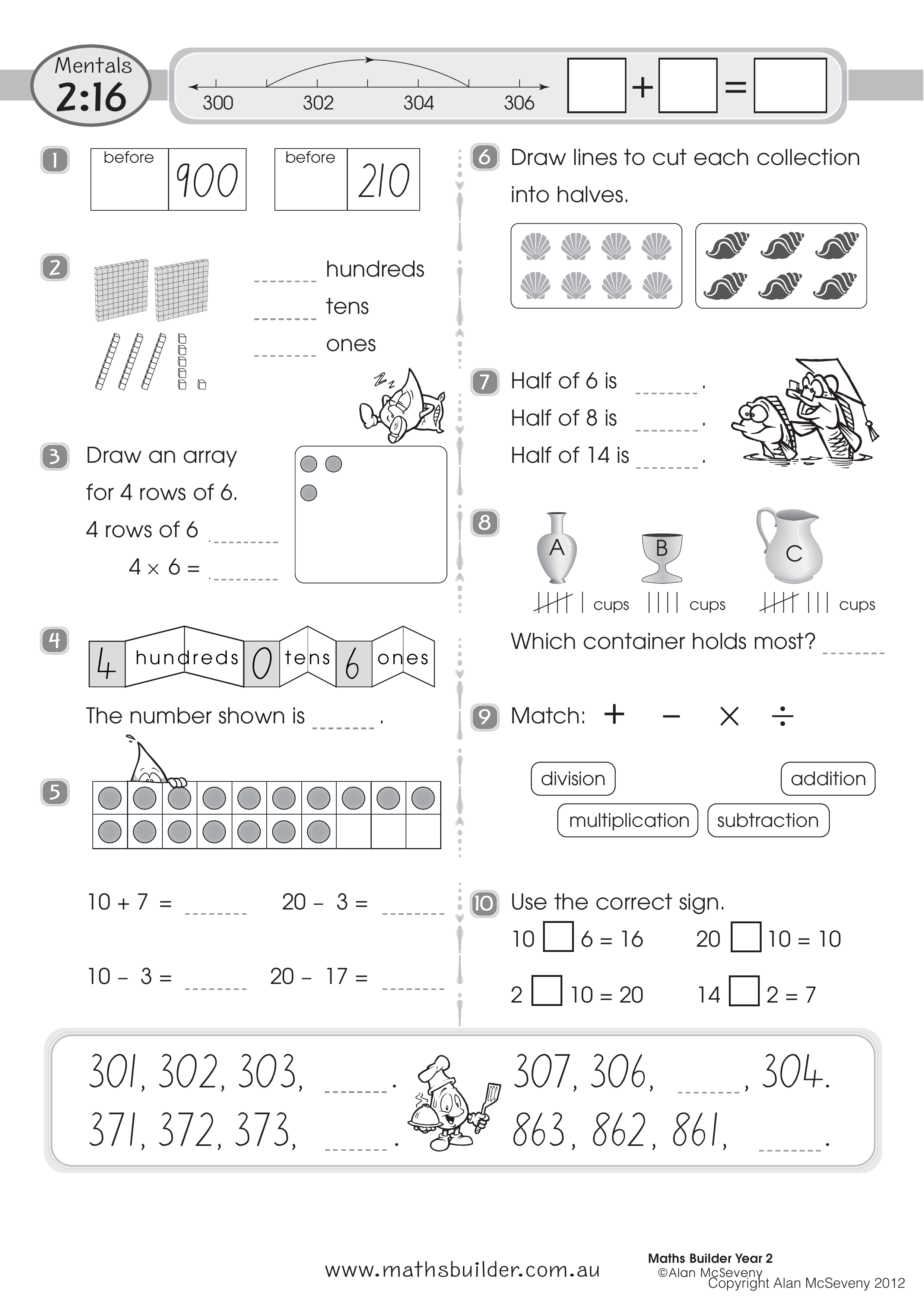 Mentals 2:16 — worksheet preview