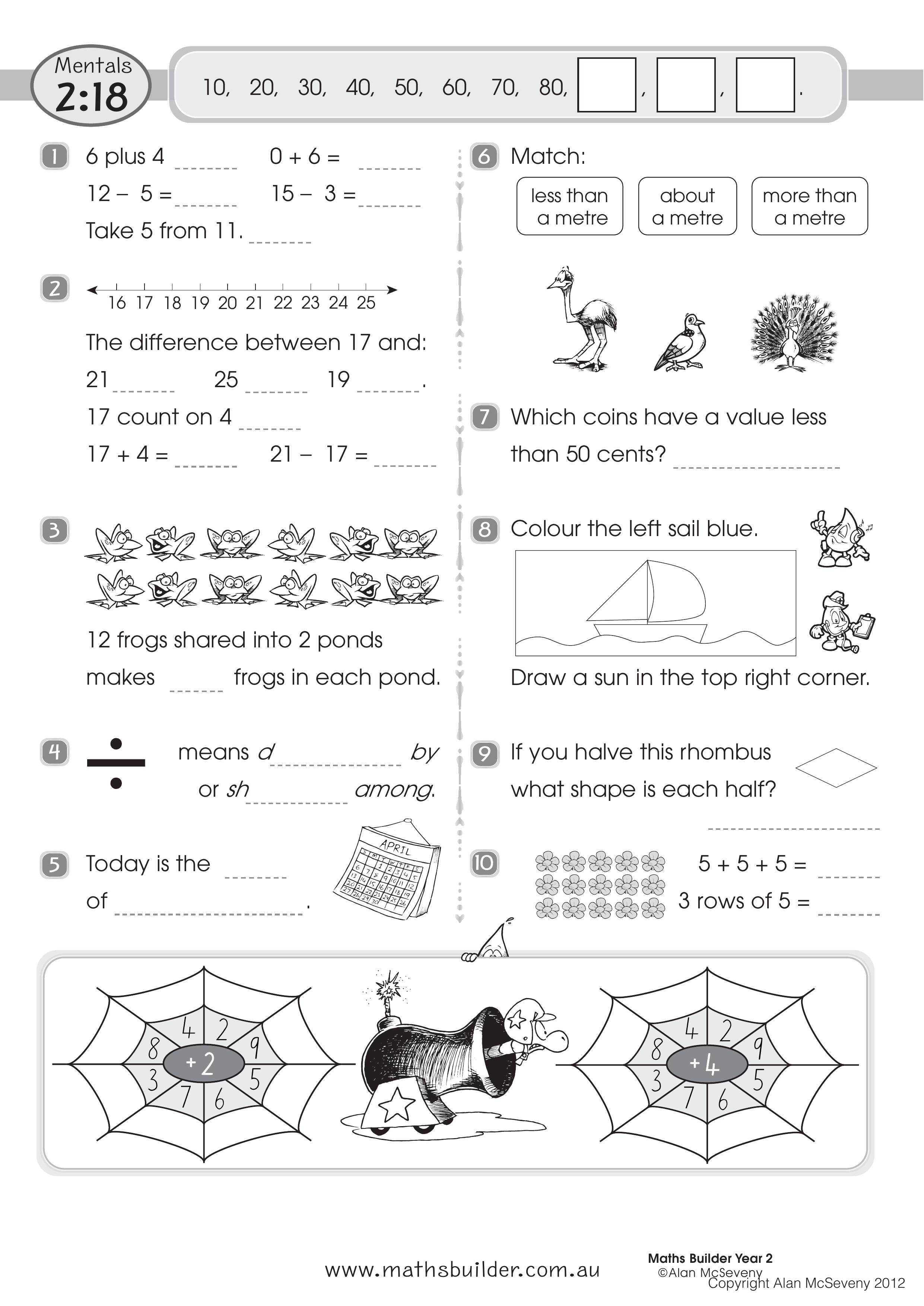 Mentals 2:18 — worksheet preview