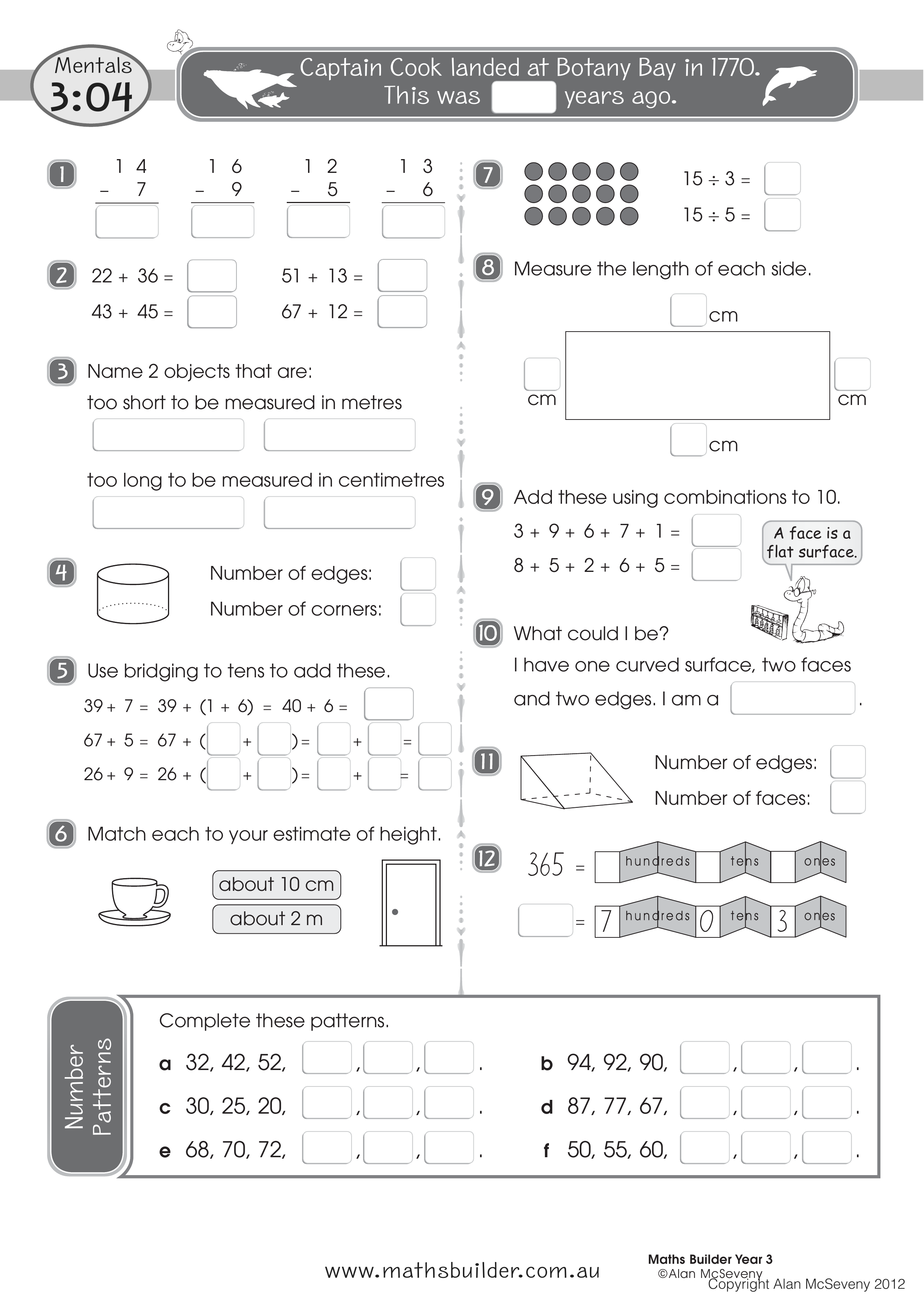 Mentals 3:04 — worksheet preview