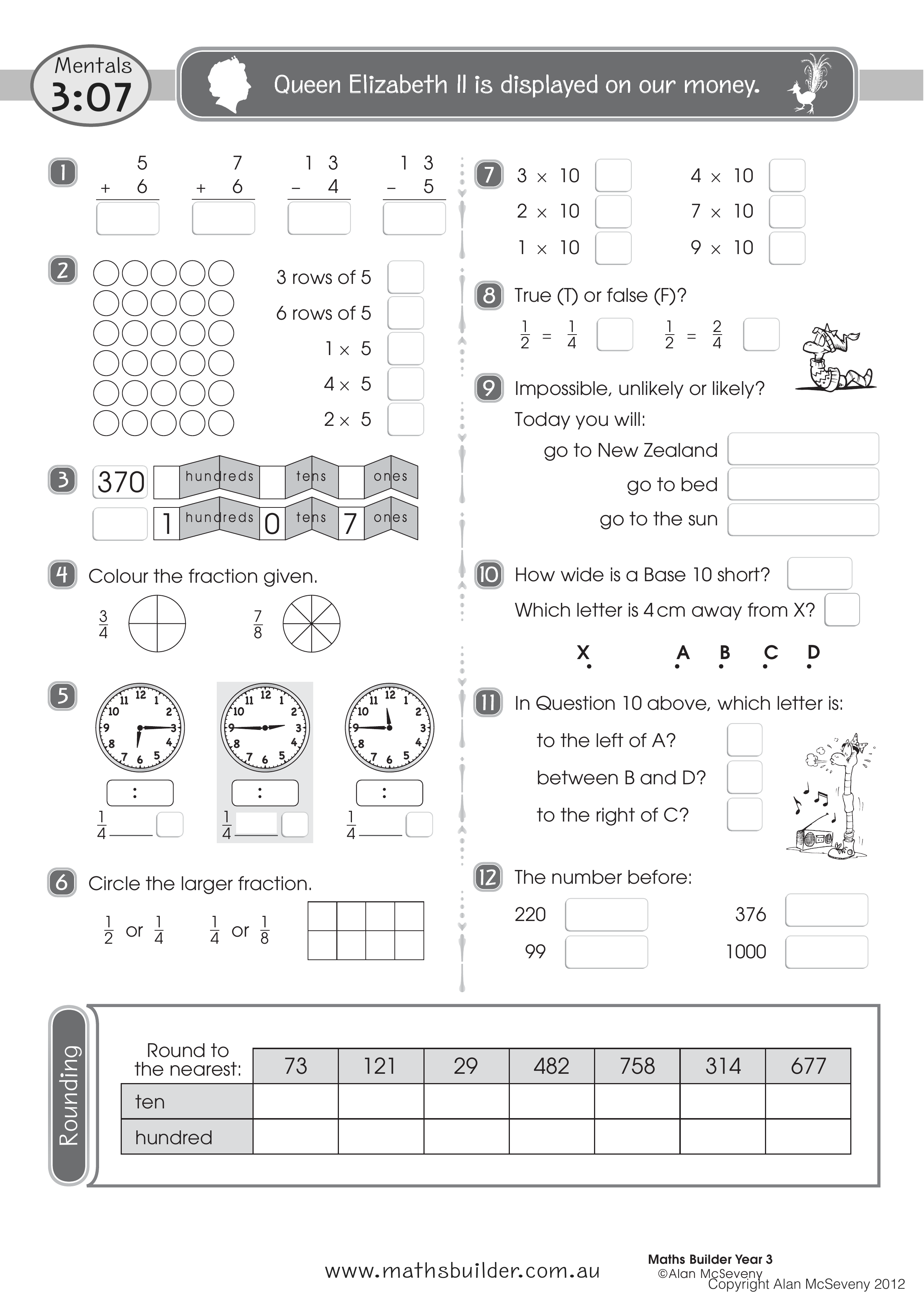 Mentals 3:07 — worksheet preview