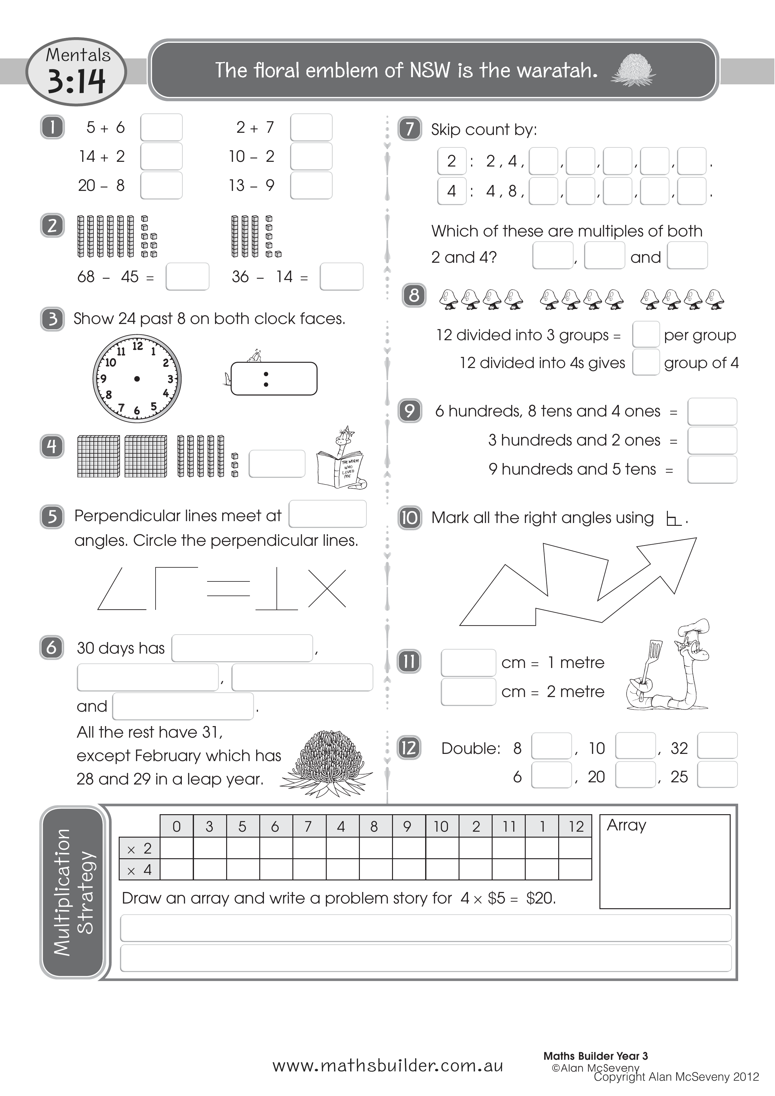 Mentals 3:14 — worksheet preview