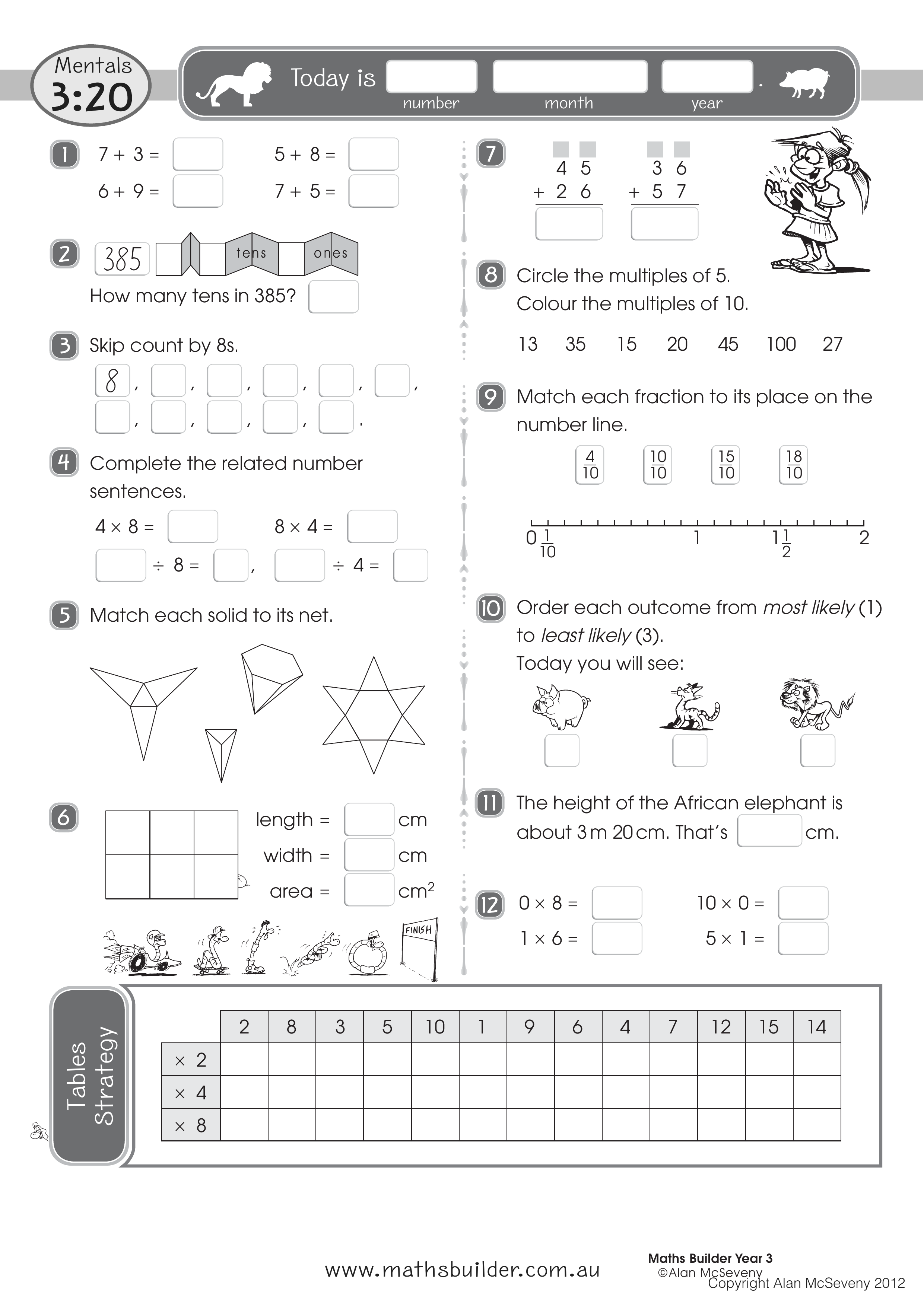 Mentals 3:20 — worksheet preview