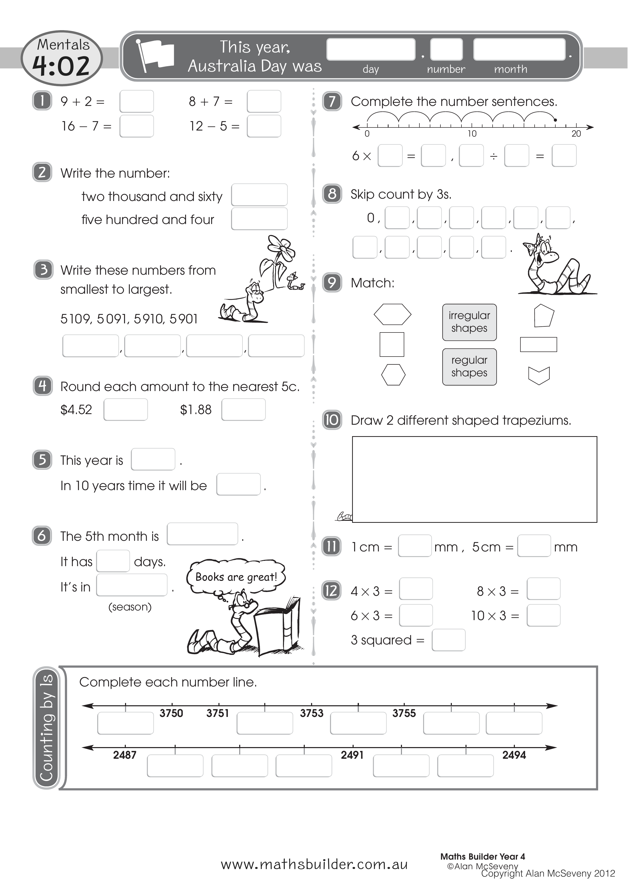 Mentals 4:02 — worksheet preview
