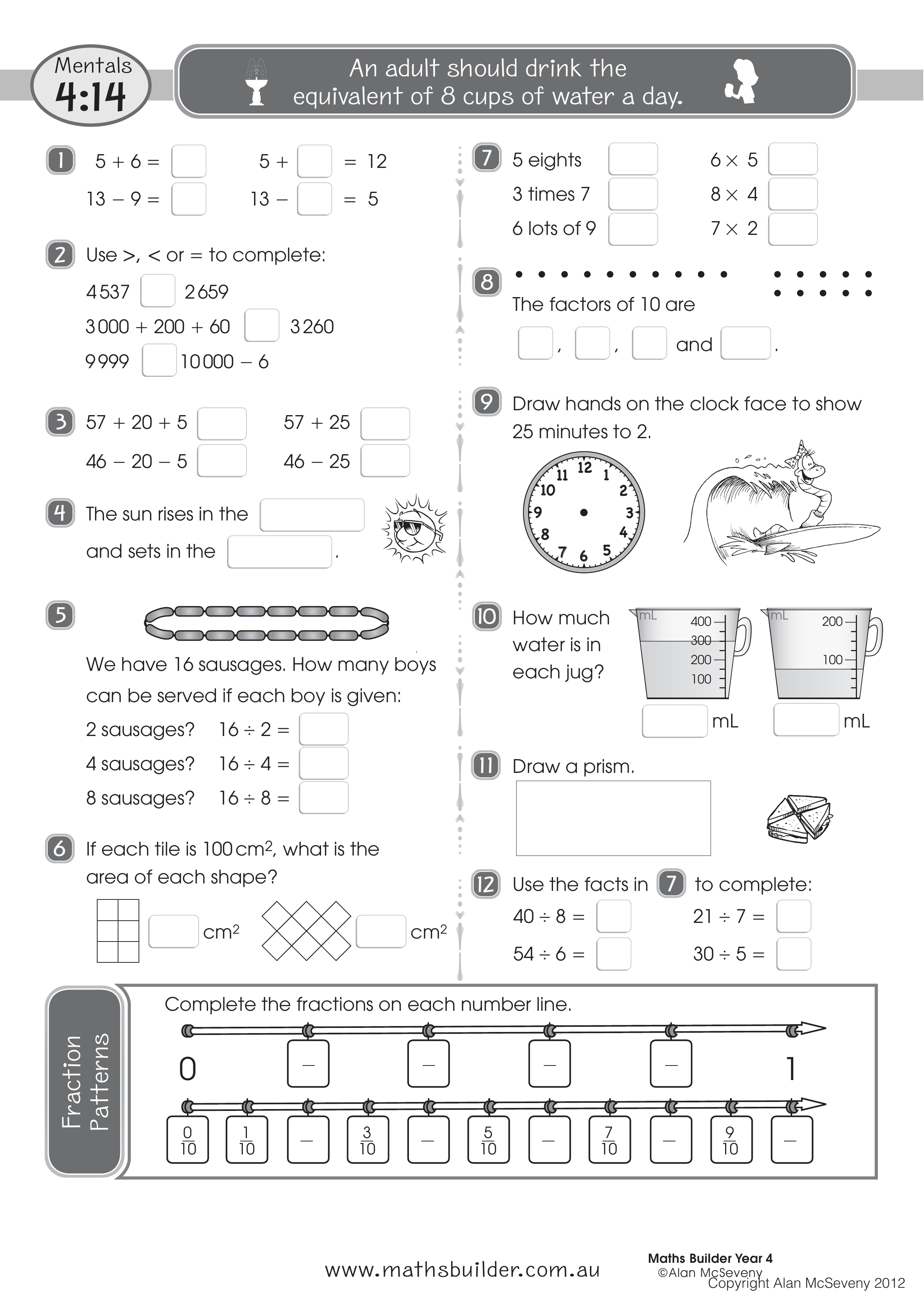 Mentals 4:14 — worksheet preview