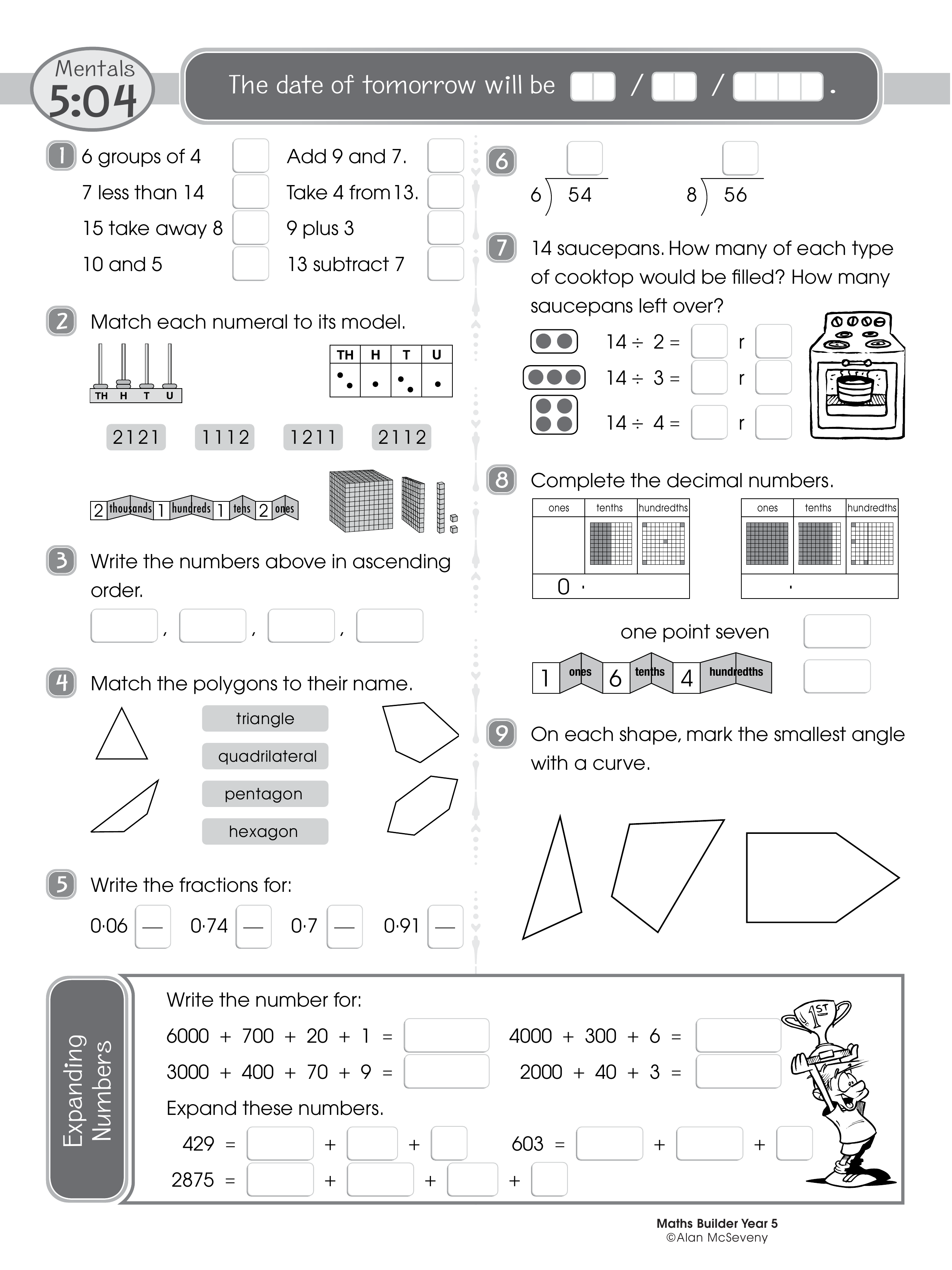 Mentals 5:04 — worksheet preview