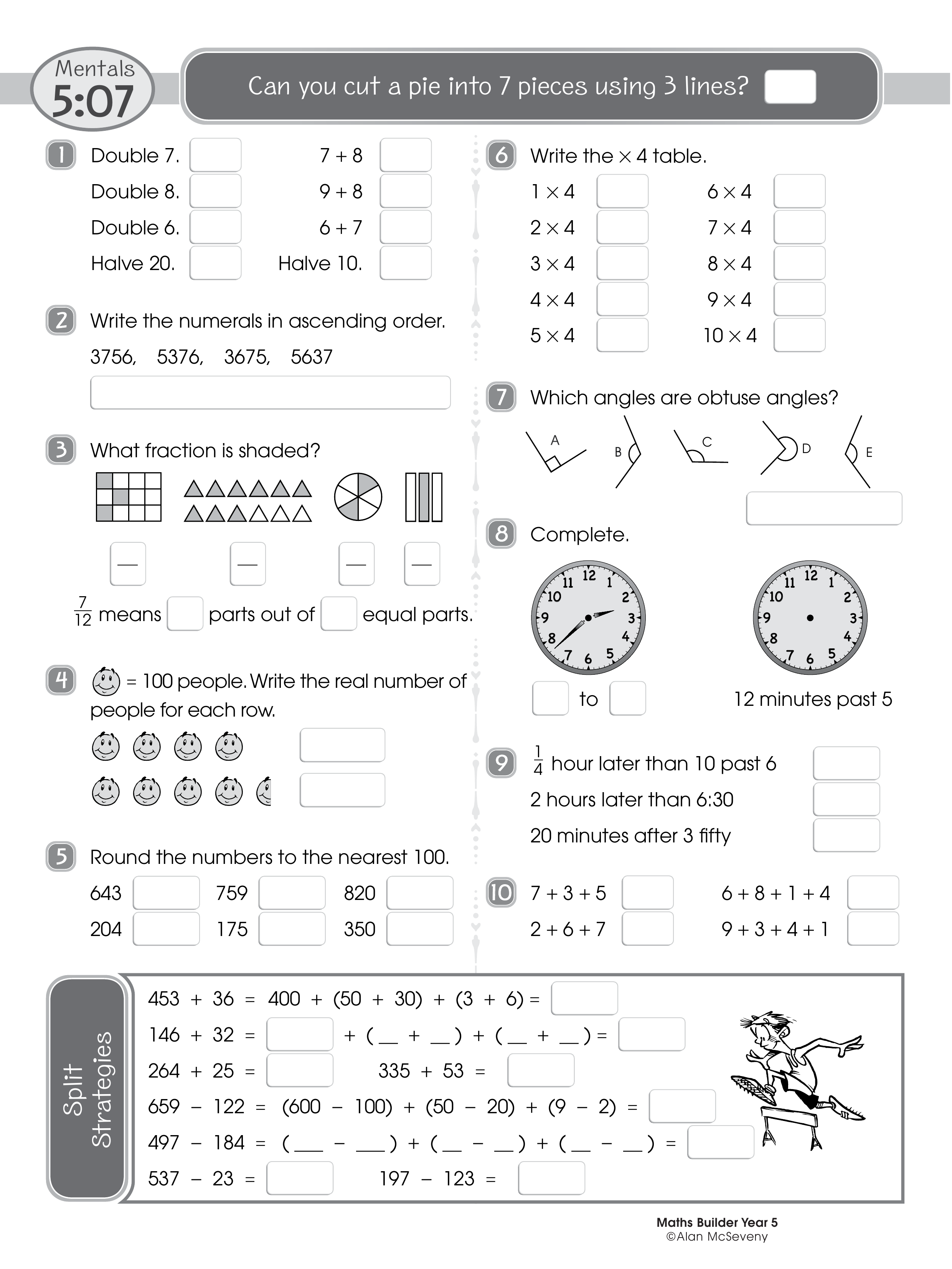 Mentals 5:07 — worksheet preview