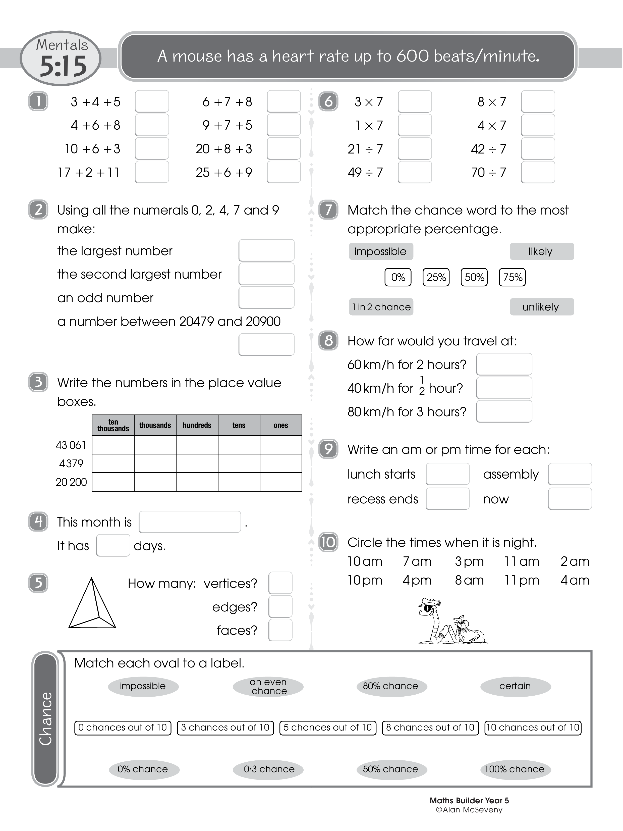 Mentals 5:15 — worksheet preview