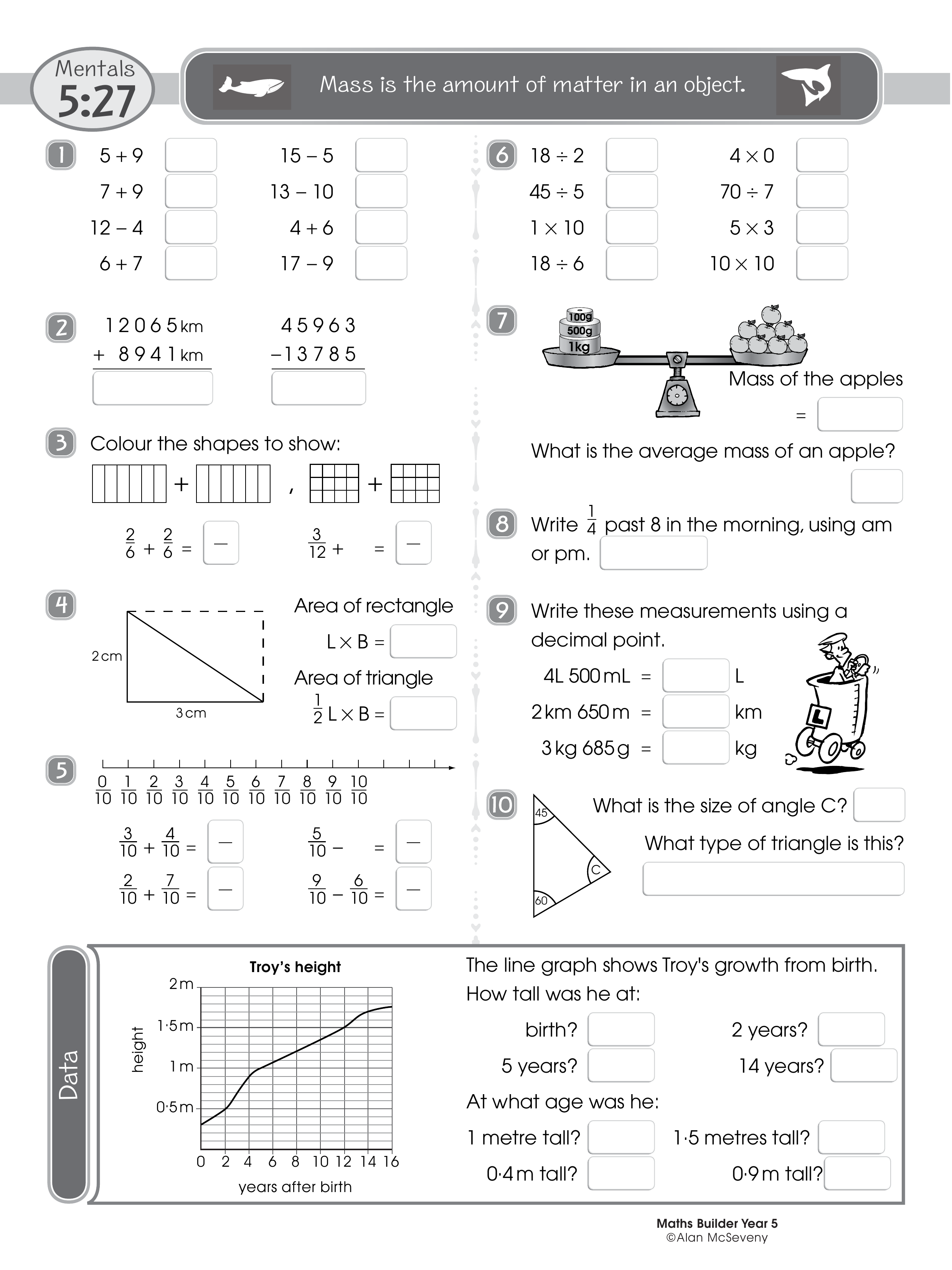 Mentals 5:27 — worksheet preview