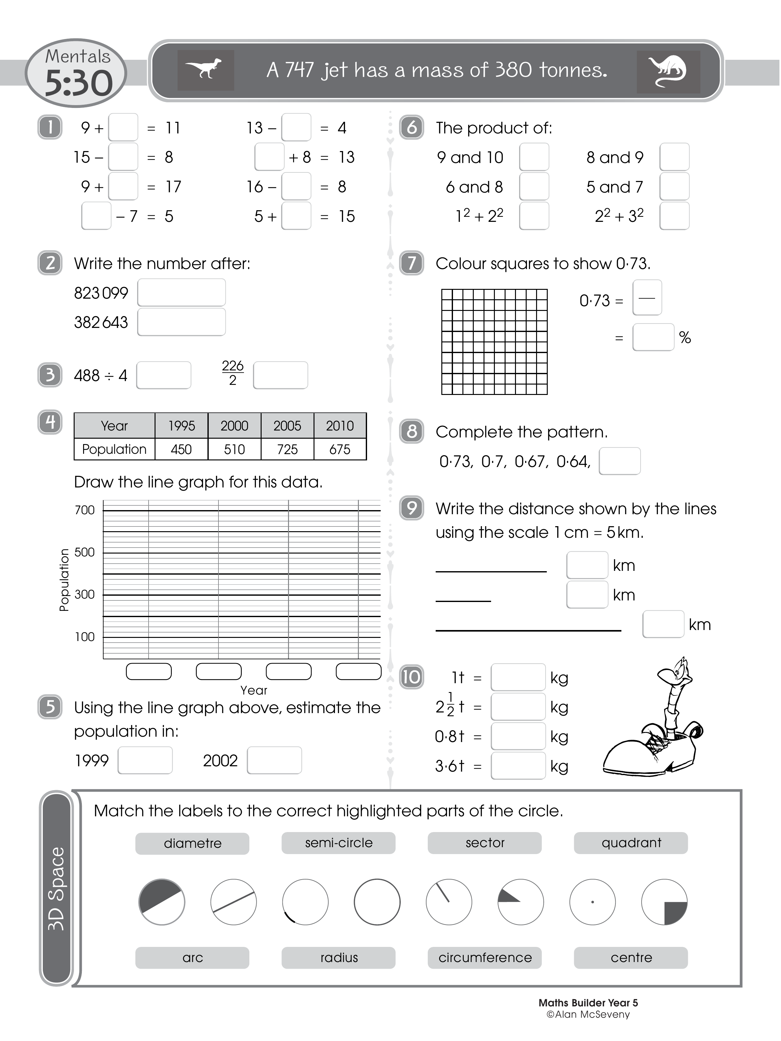 Mentals 5:30 — worksheet preview