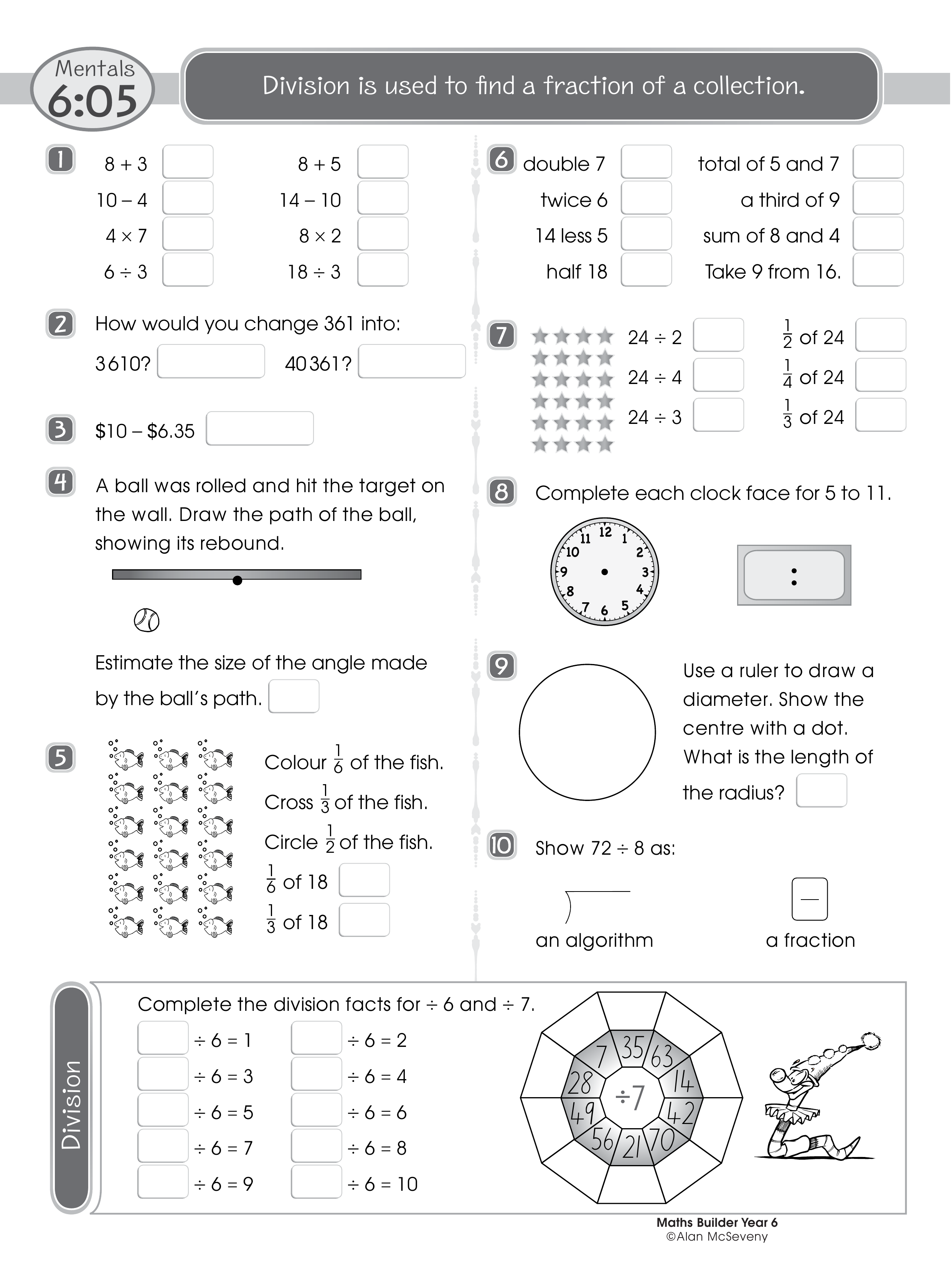 Mentals 6:05 — worksheet preview