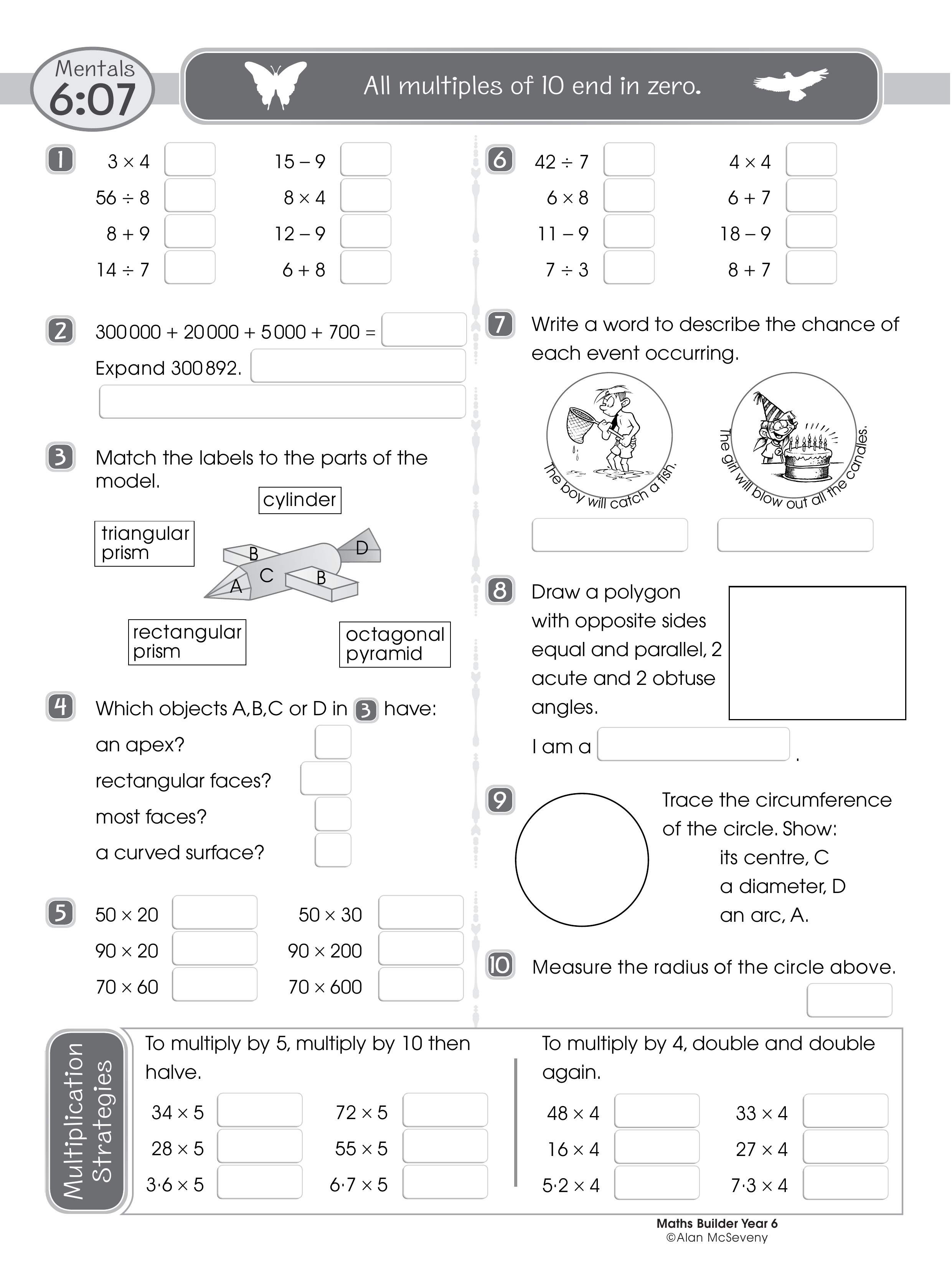 Mentals 6:07 — worksheet preview
