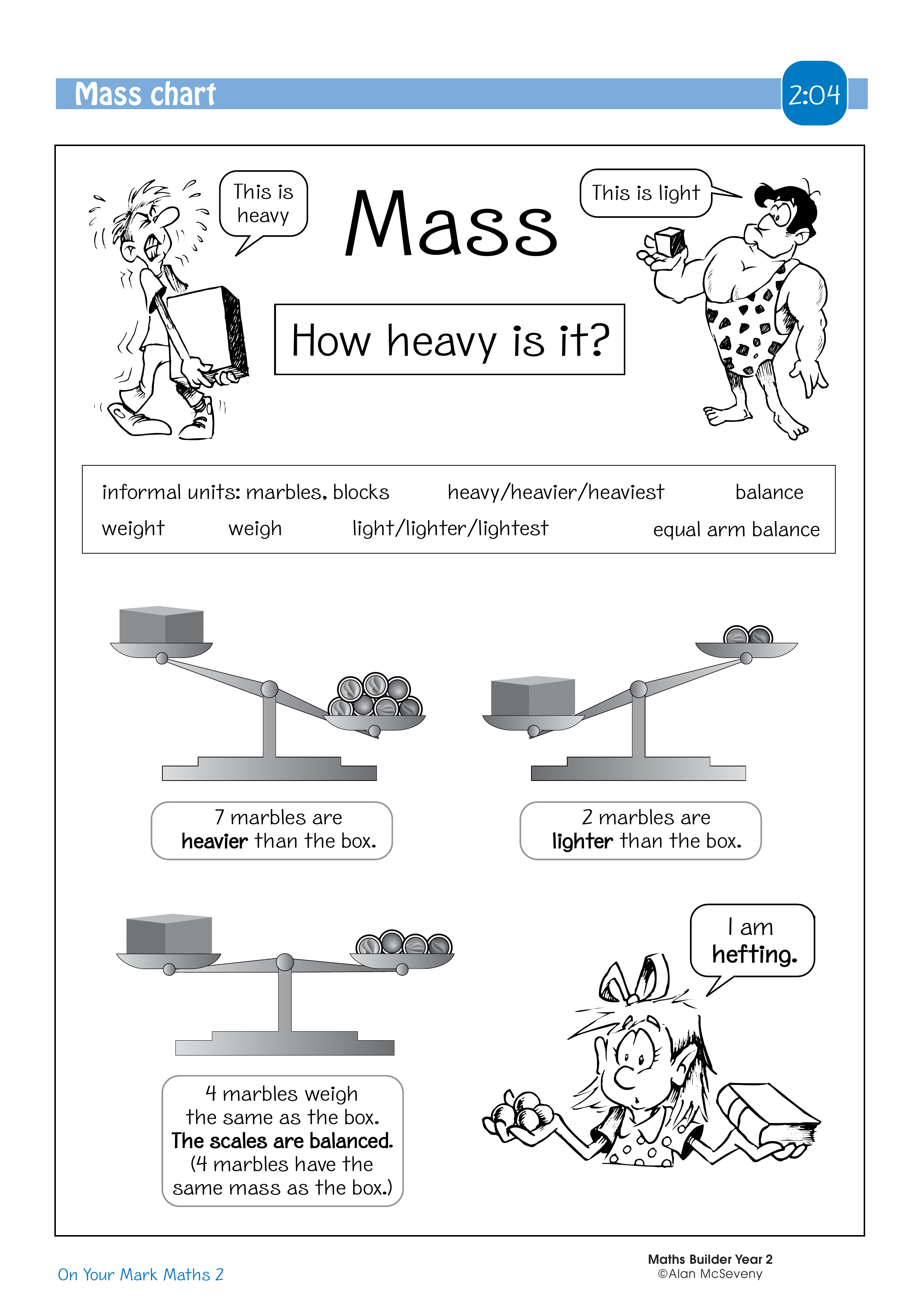 Mass chart — worksheet preview