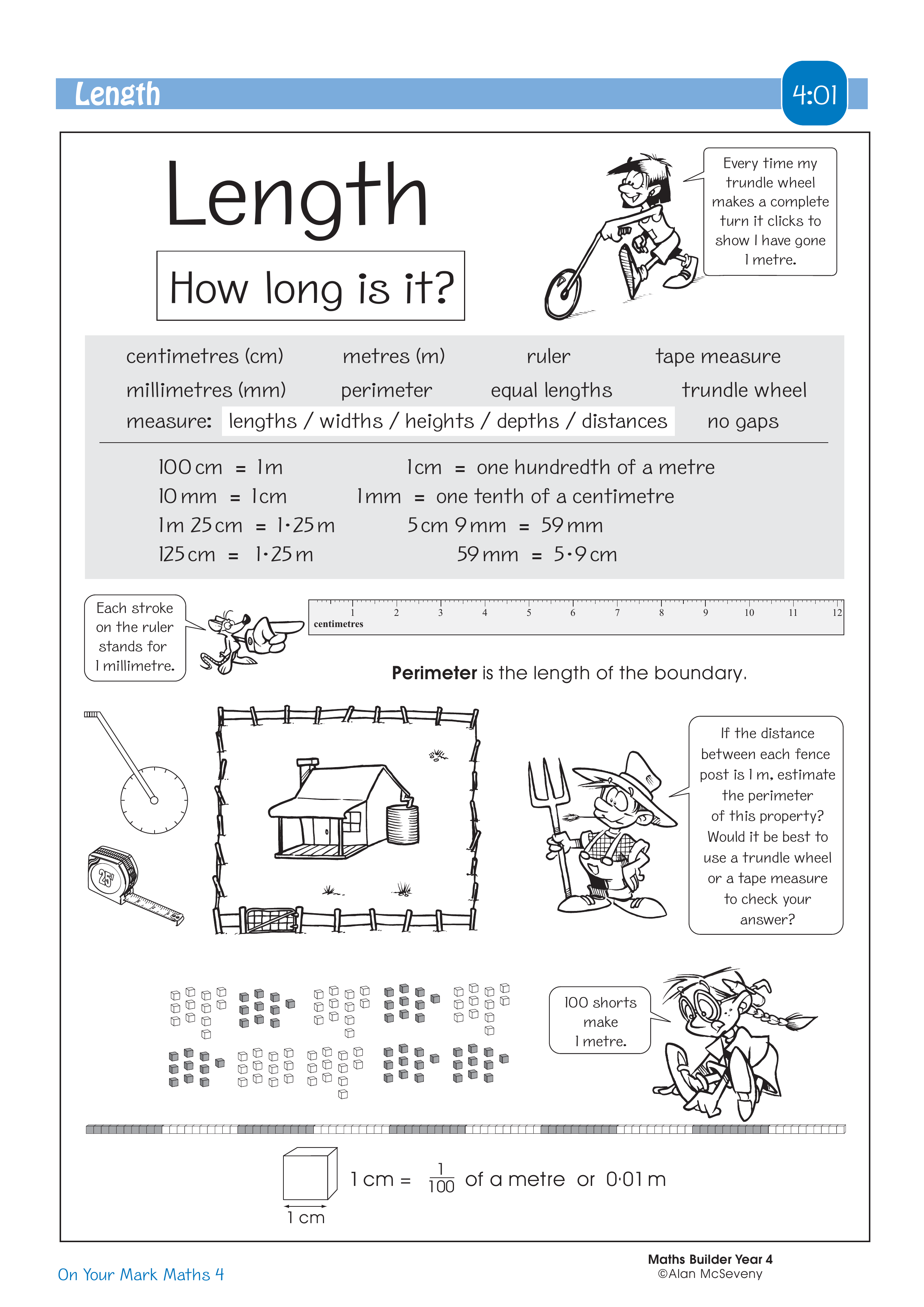 Length chart — worksheet preview