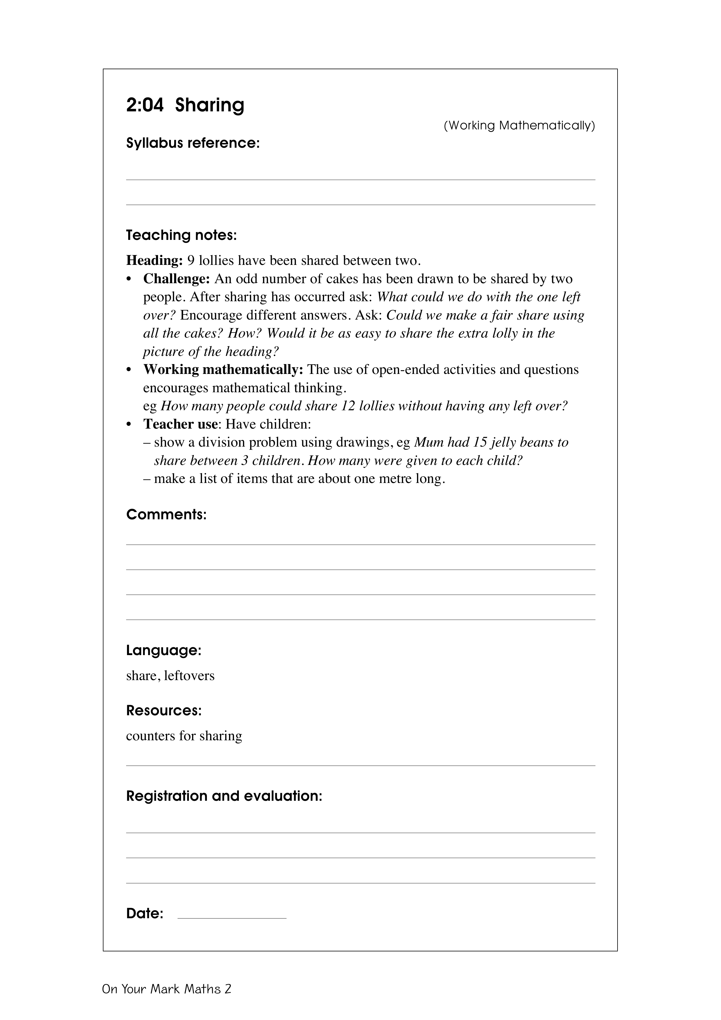 Sharing — worksheet preview