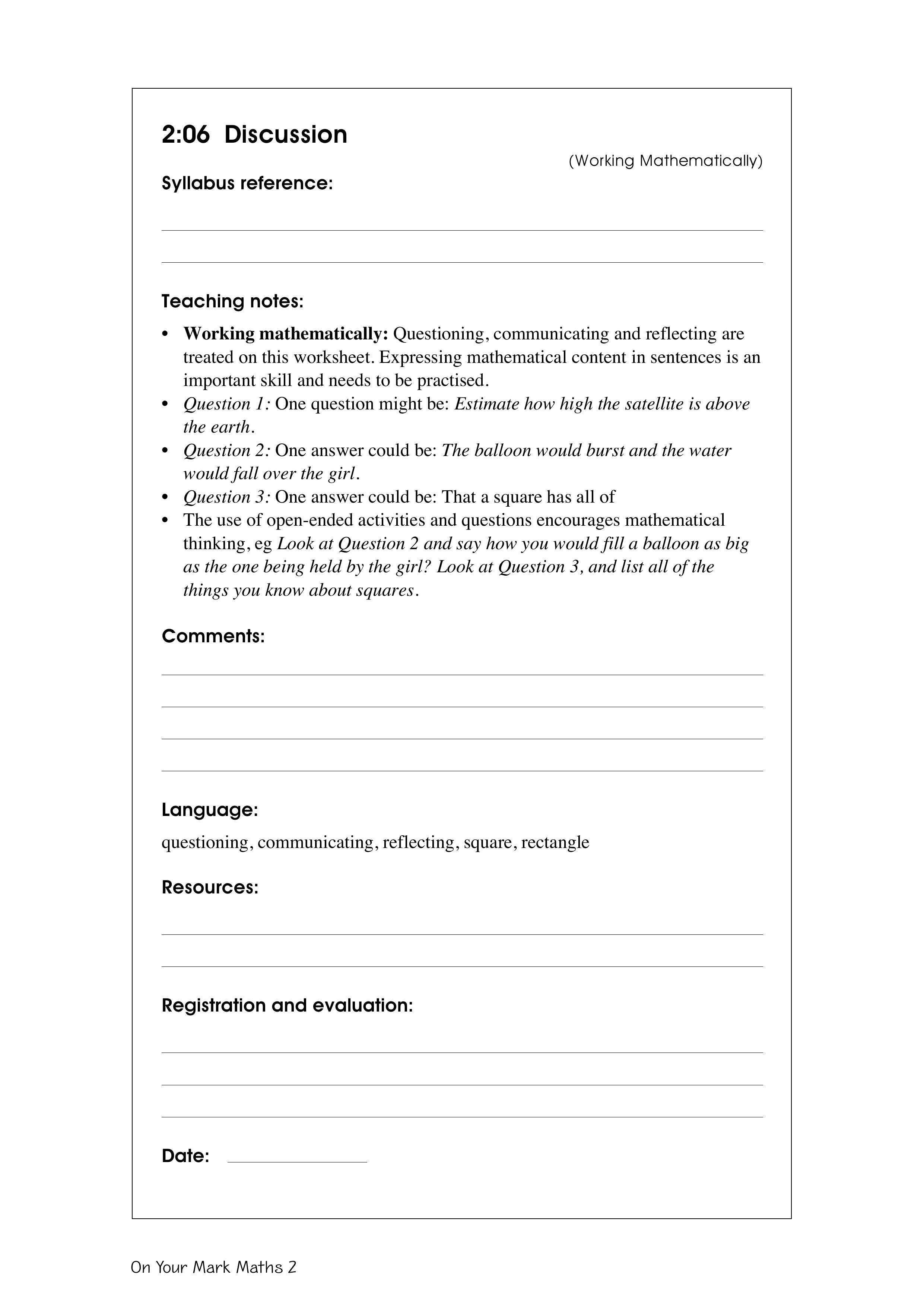 Discussion — worksheet preview