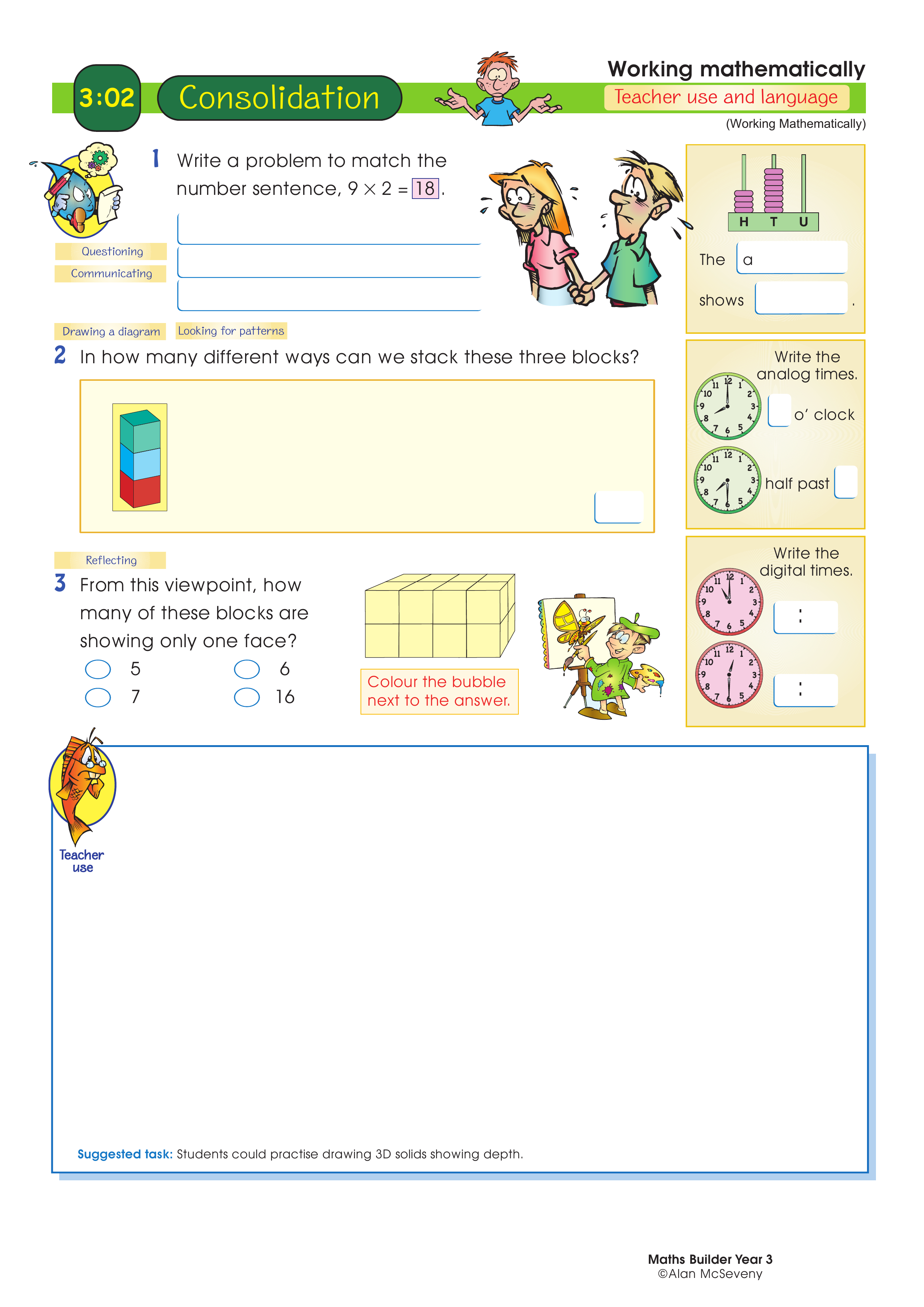 Working mathematically (and language) — worksheet preview