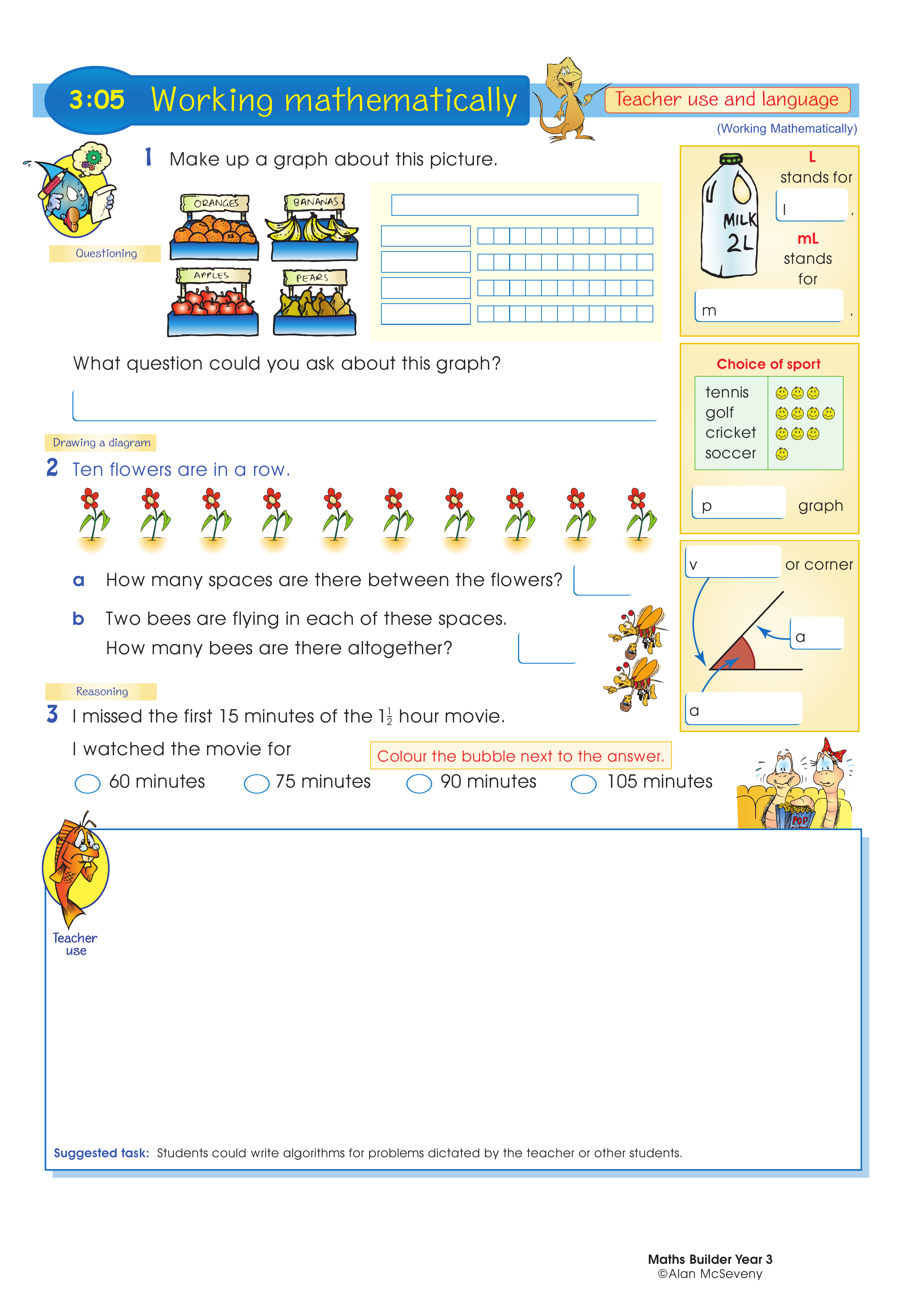 Working mathematically (and language) — worksheet preview