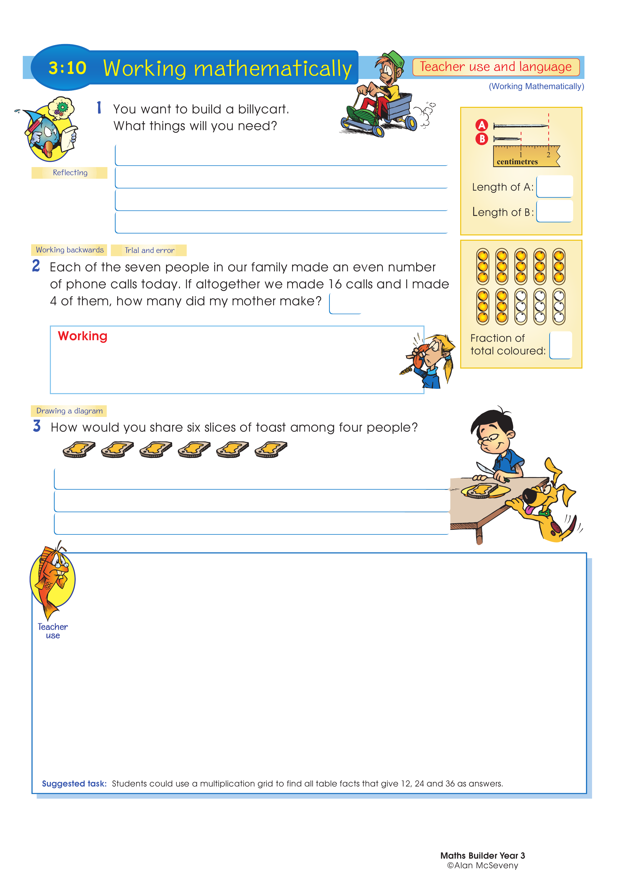 Working mathematically (and language) — worksheet preview