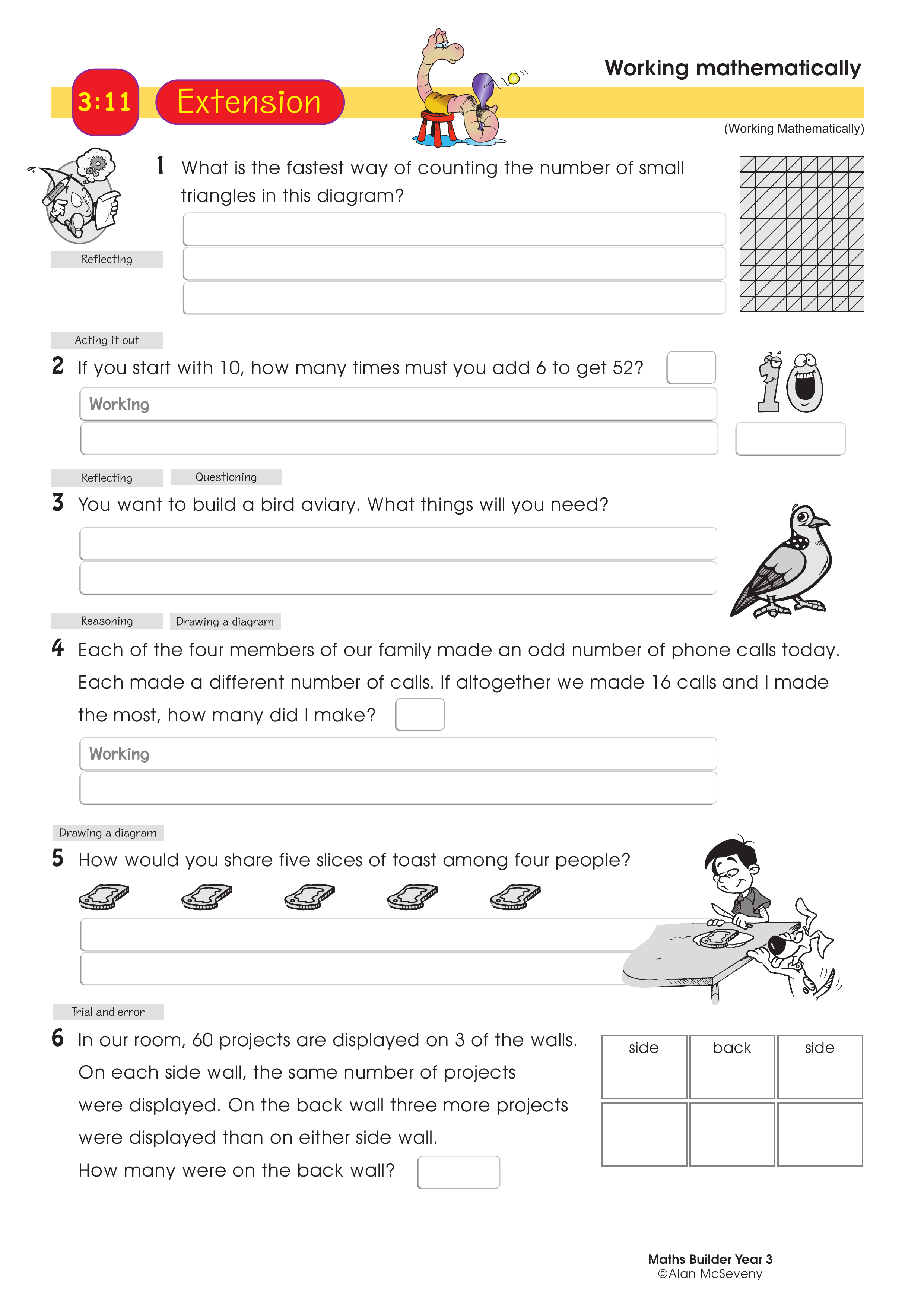 Working mathematically — worksheet preview