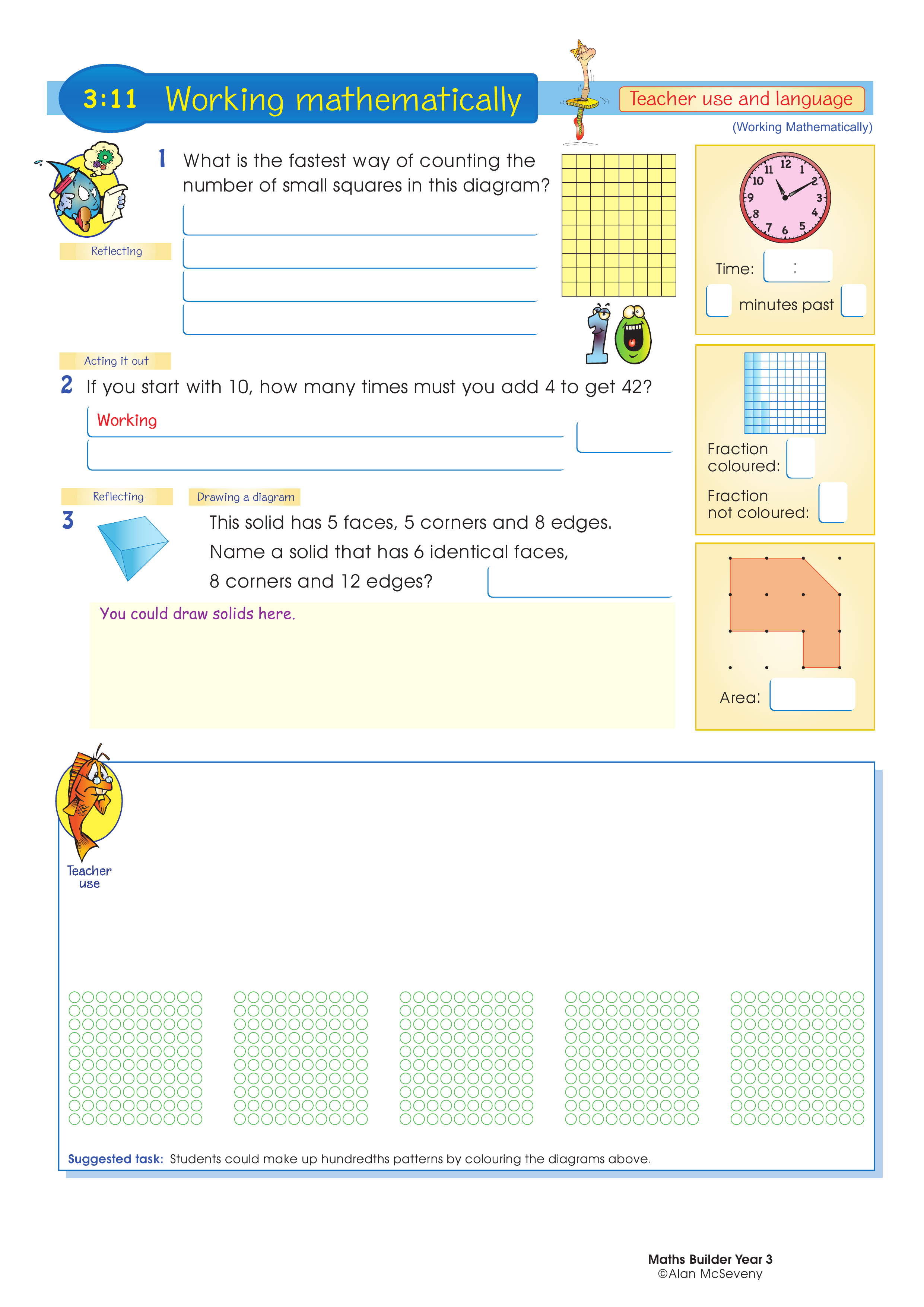 Working mathematically (and language) — worksheet preview