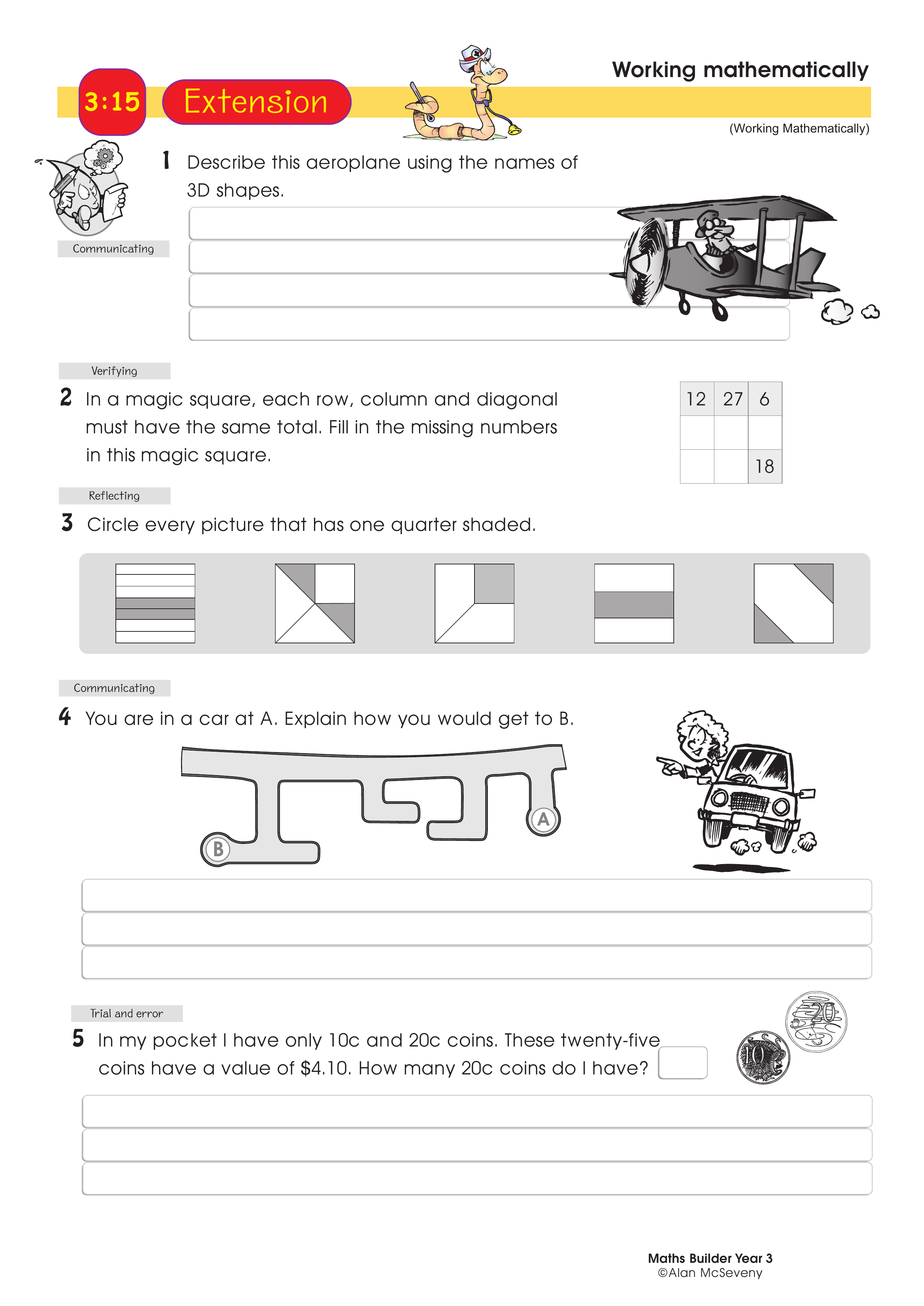 Working mathematically — worksheet preview