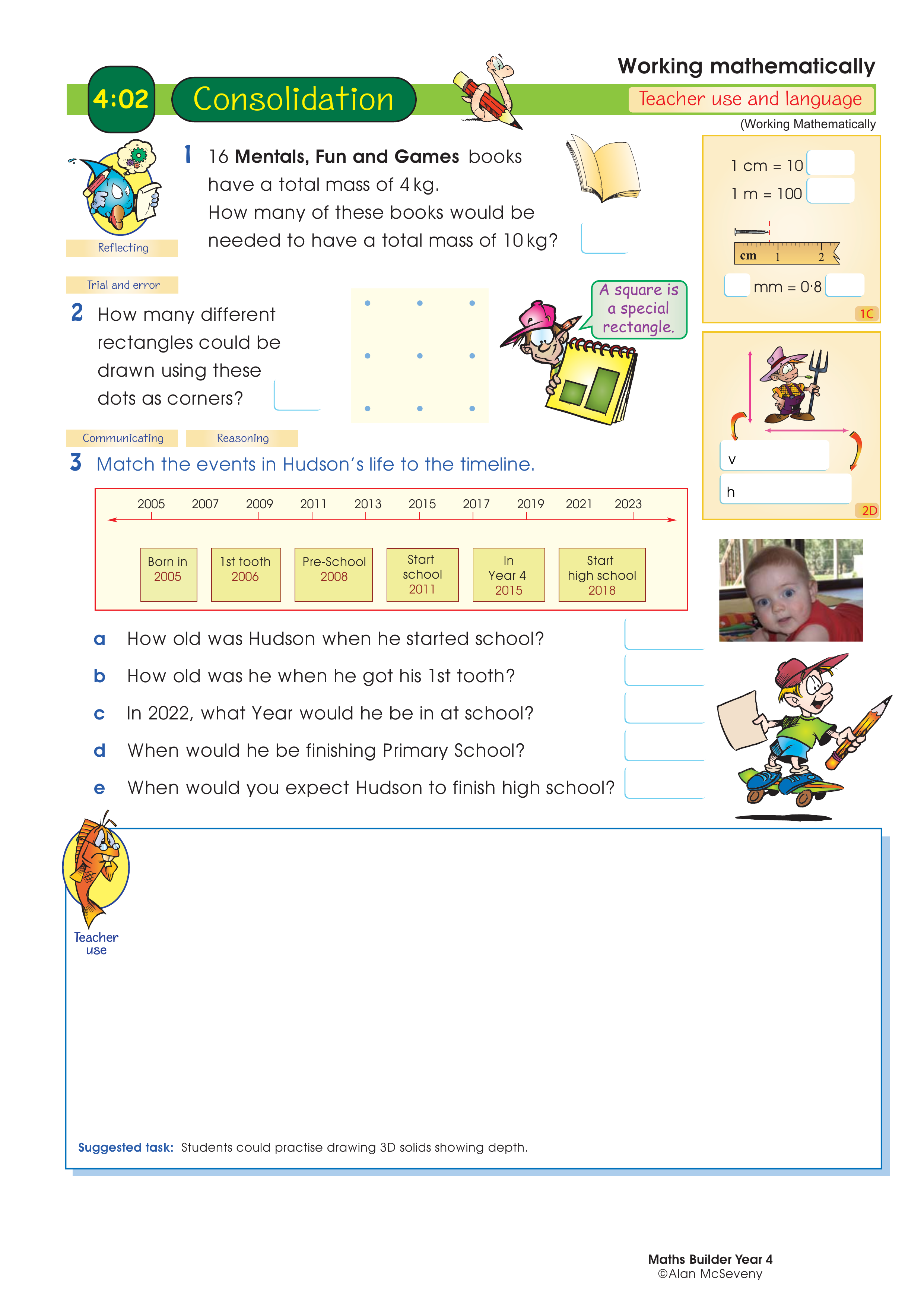Working mathematically (and language) — worksheet preview