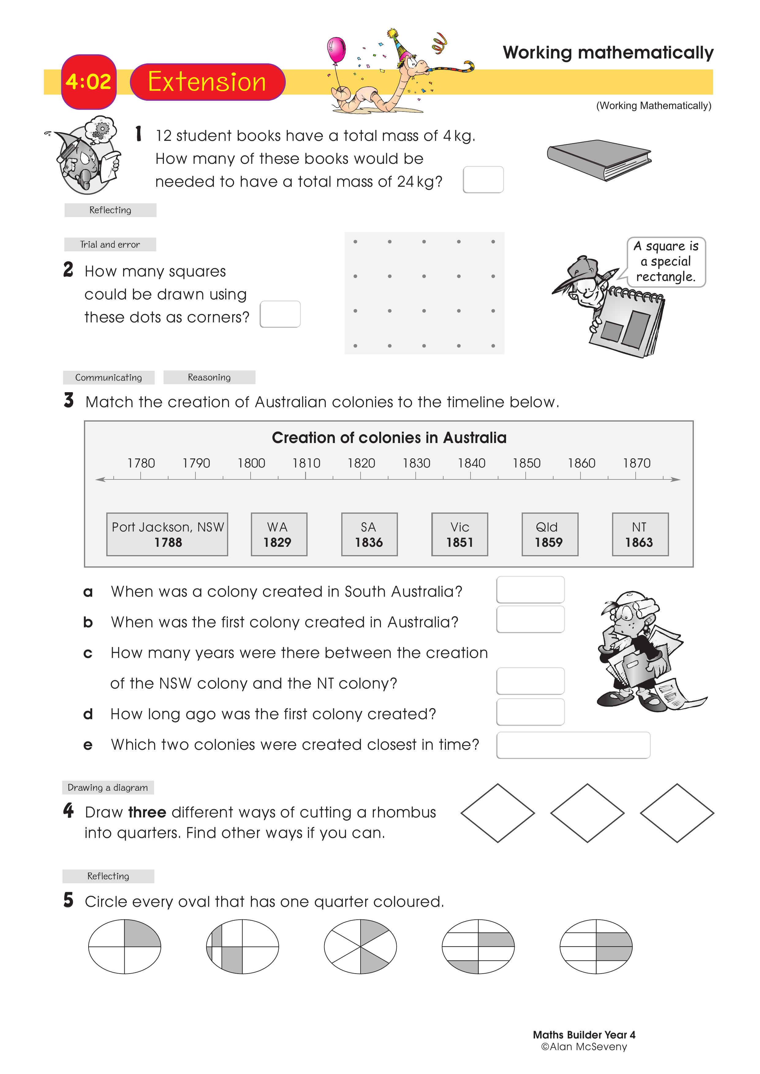 Working mathematically — worksheet preview