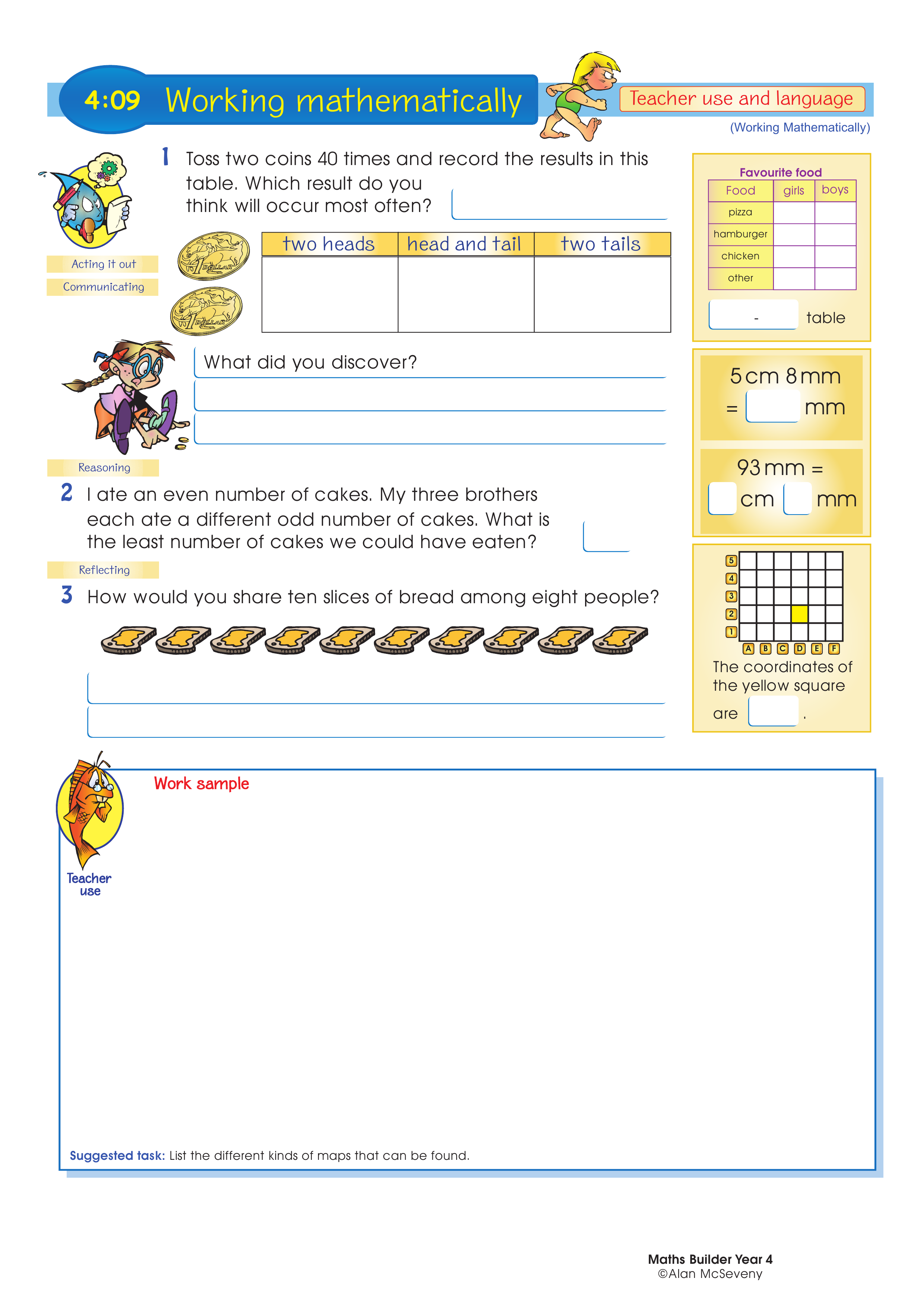 Working mathematically (and language) — worksheet preview