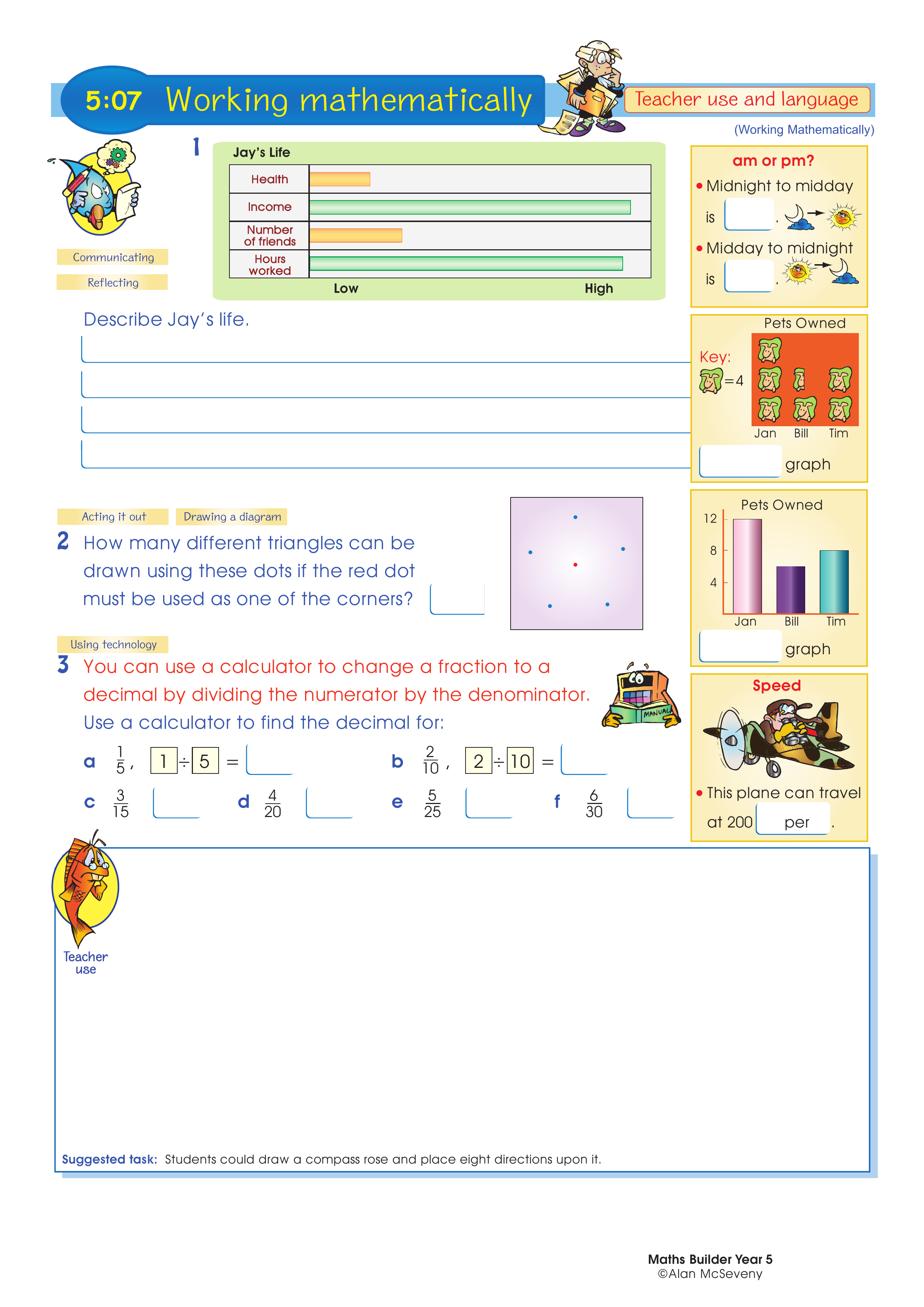 Working mathematically (and language) — worksheet preview