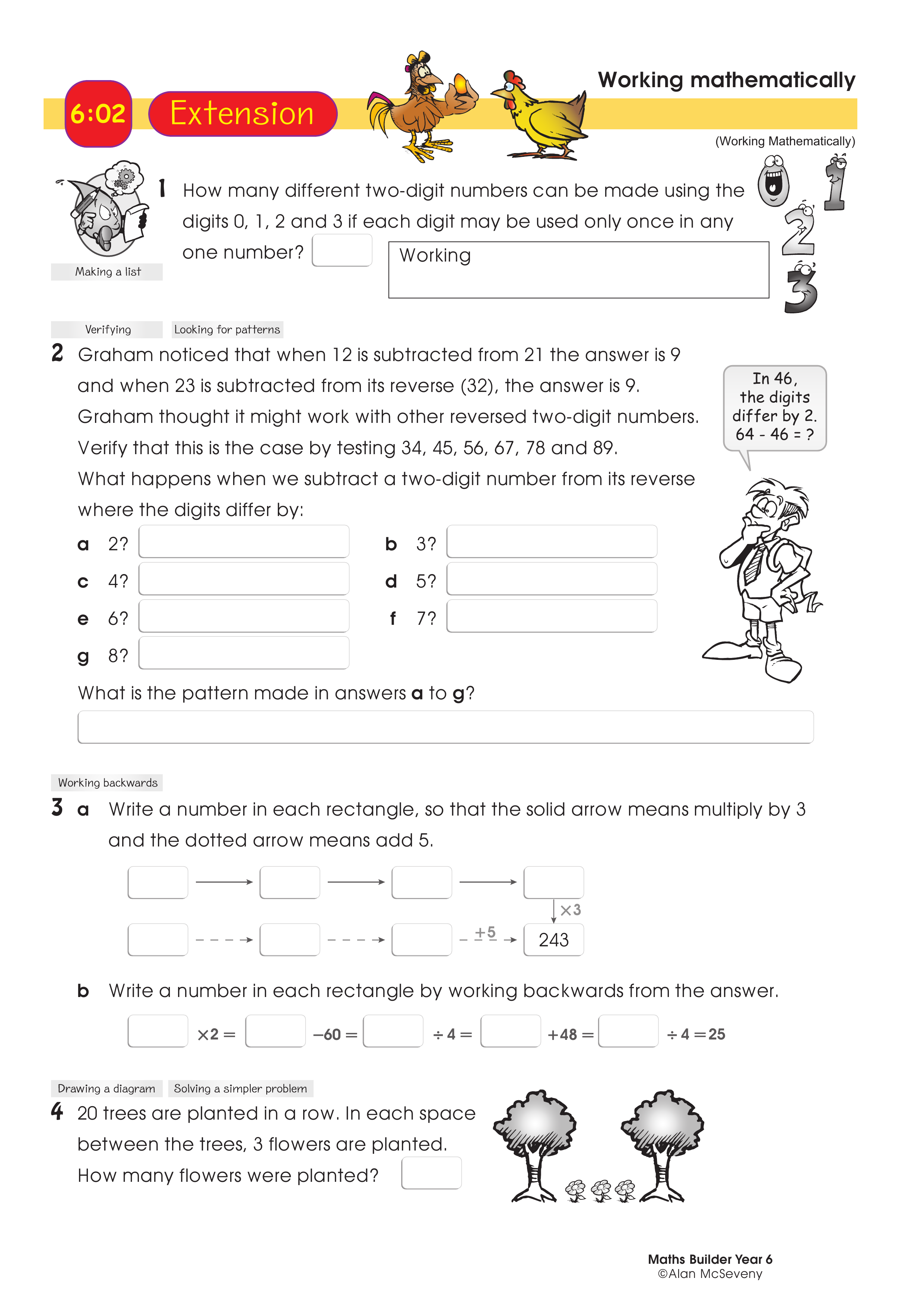 Working mathematically — worksheet preview