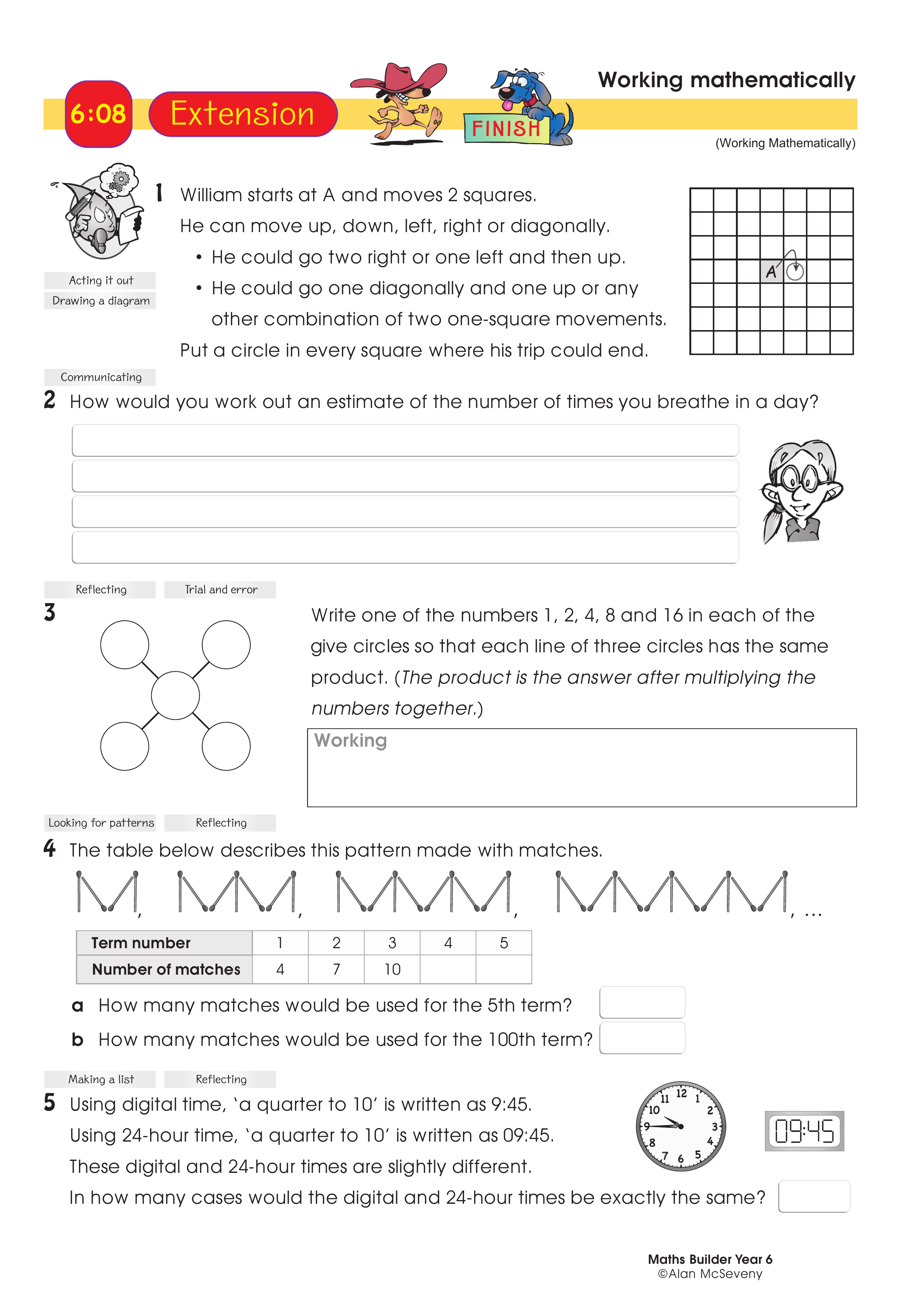 Working mathematically — worksheet preview