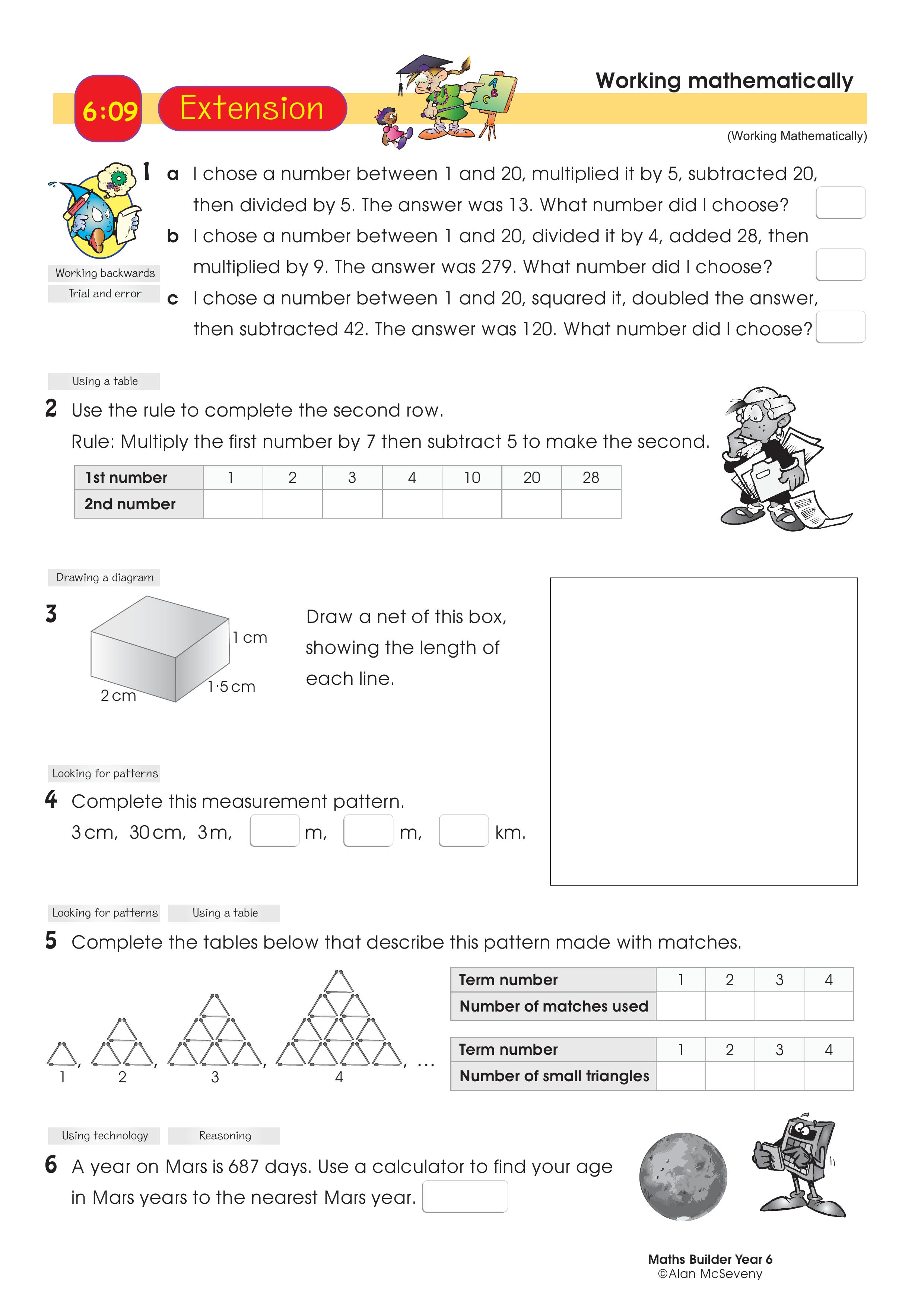 Working mathematically — worksheet preview